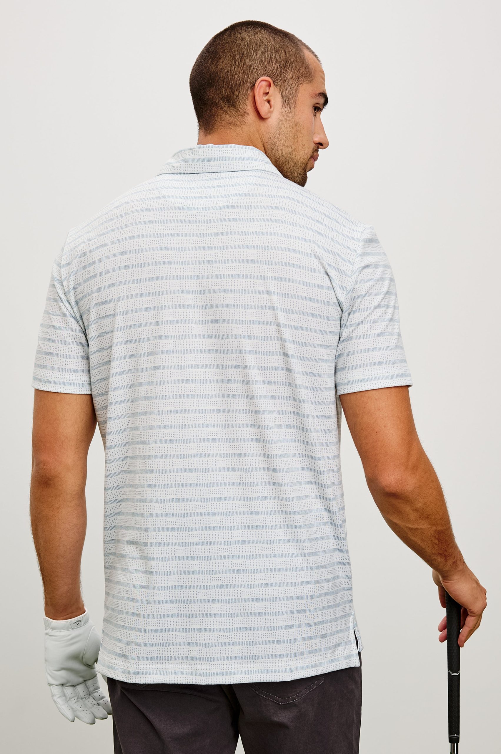 MERCED GOLF POLO SHIRT - SASHIKO BORDER WHITE - Image 5