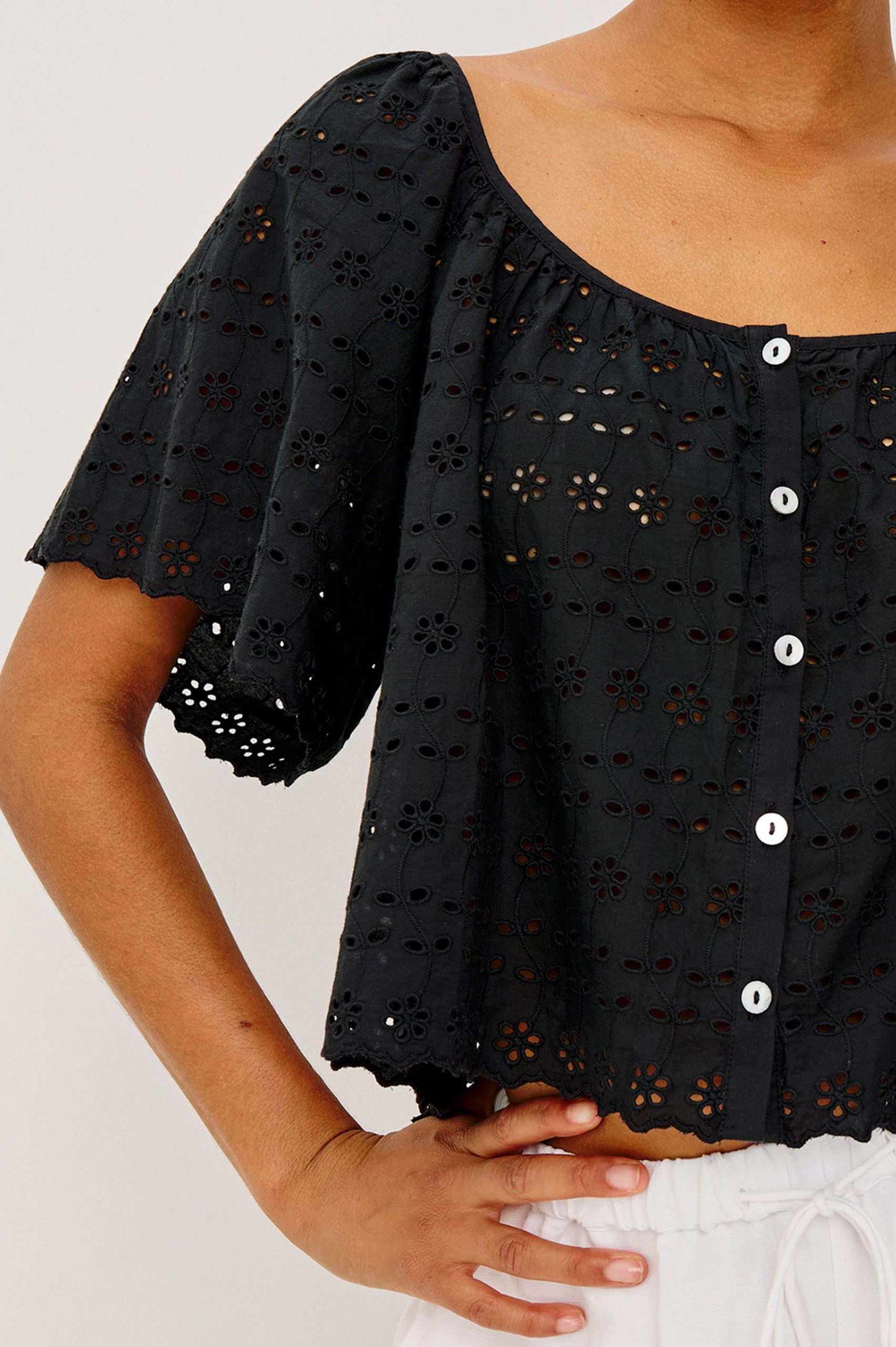 MILLER SHIRT - BLACK EYELET - Image 2