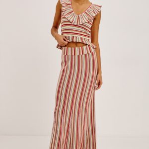 NARI SKIRT - HAVANA STRIPE