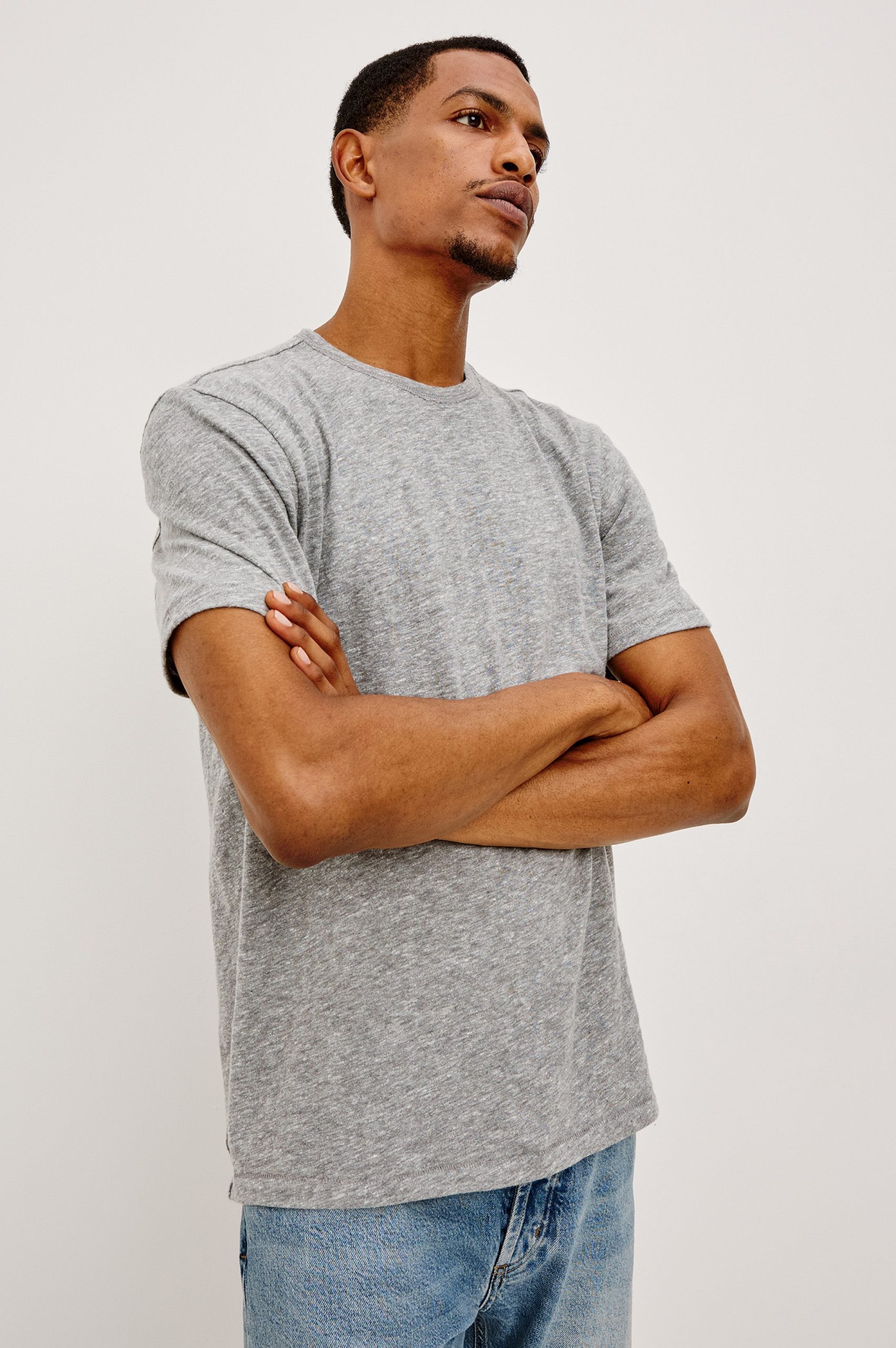 NEIL T-SHIRT - HEATHER GREY