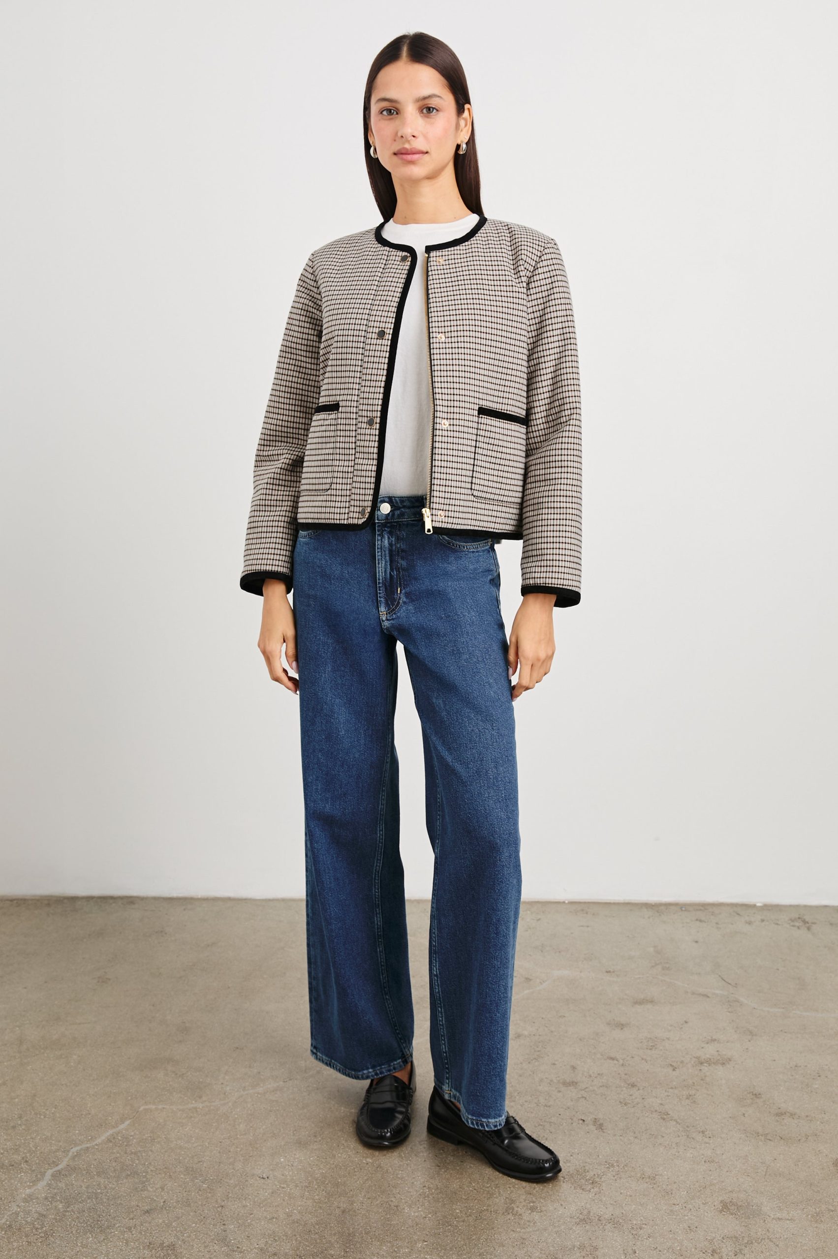 NOTA JACKET - ICE TAUPE MINI CHECK - Image 4
