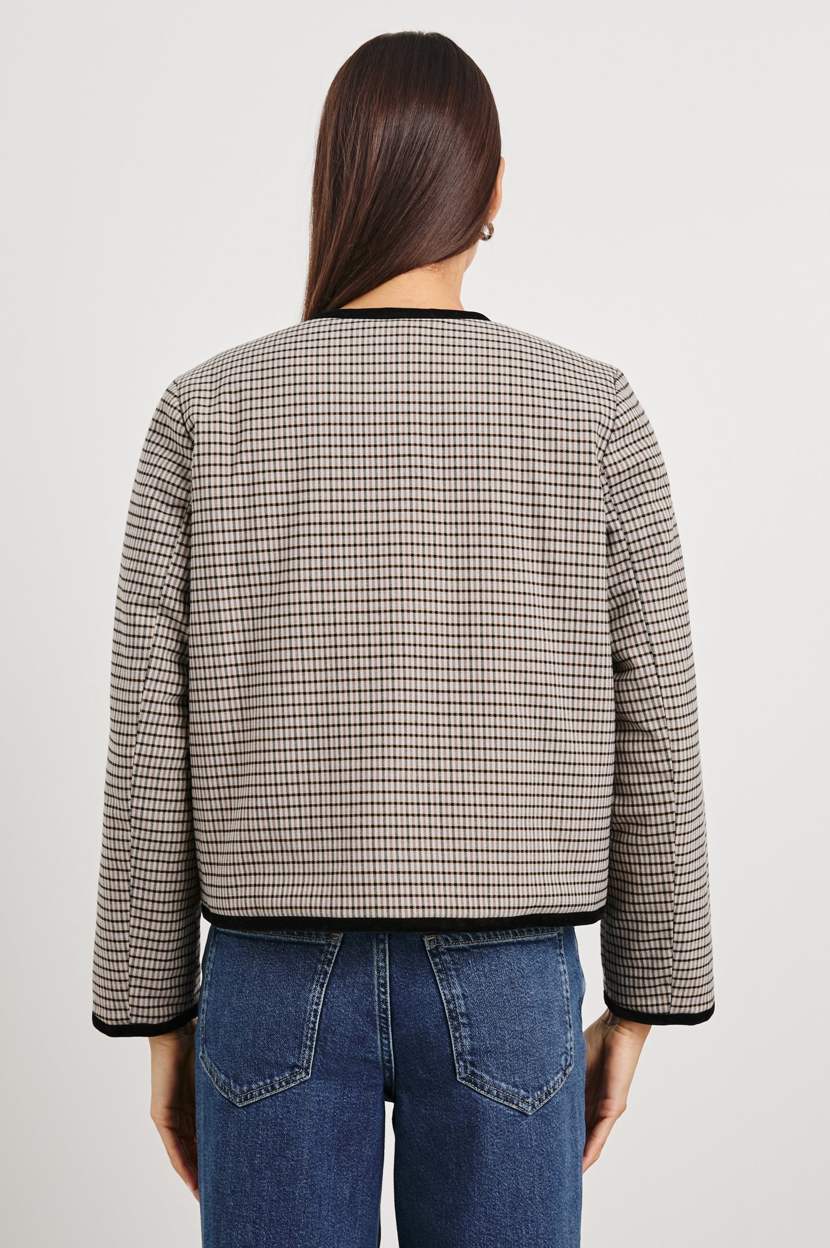 NOTA JACKET - ICE TAUPE MINI CHECK - Image 5