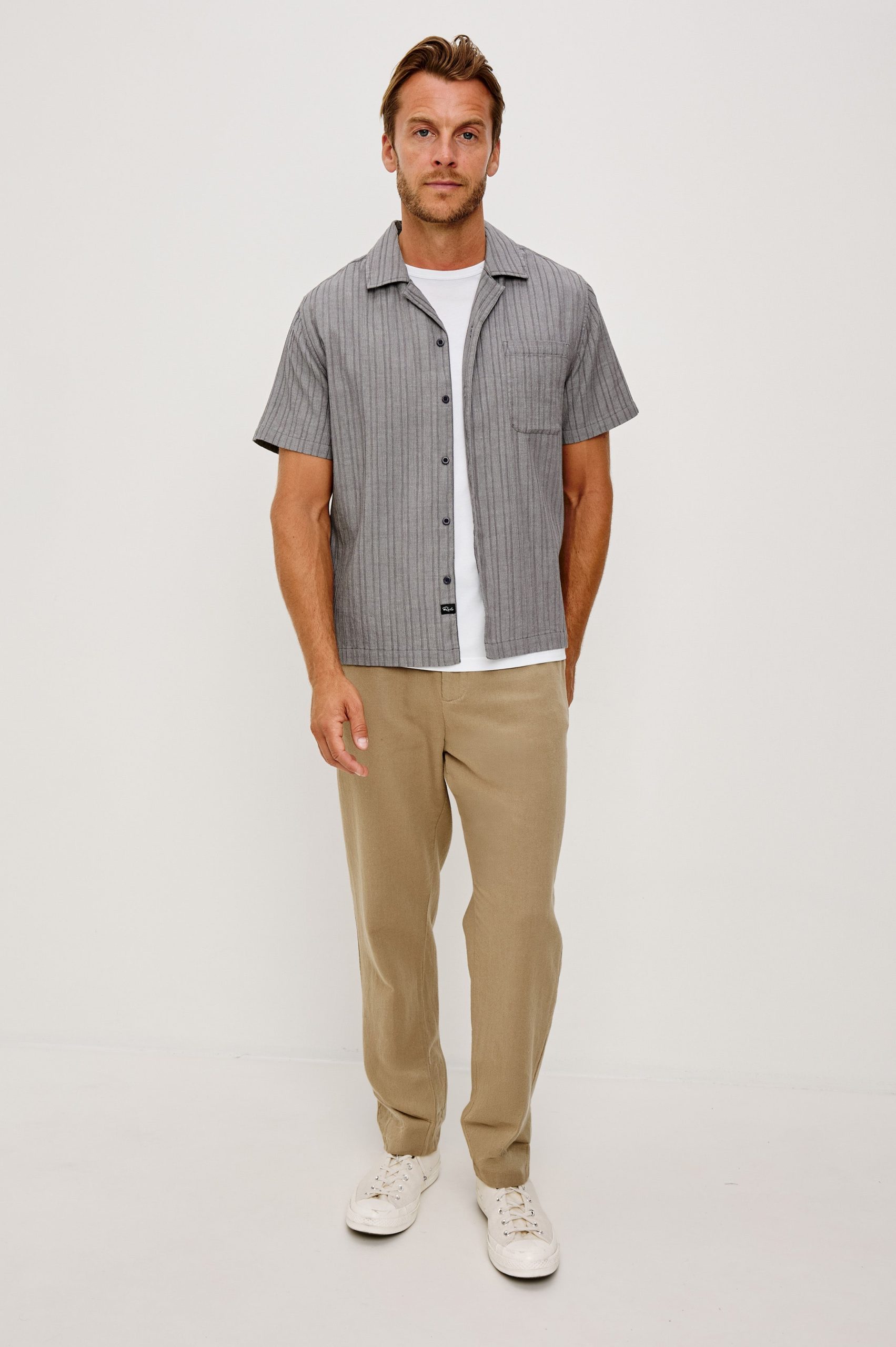 OHANA SHIRT - CHARCOAL CHAMBRAY - Image 3