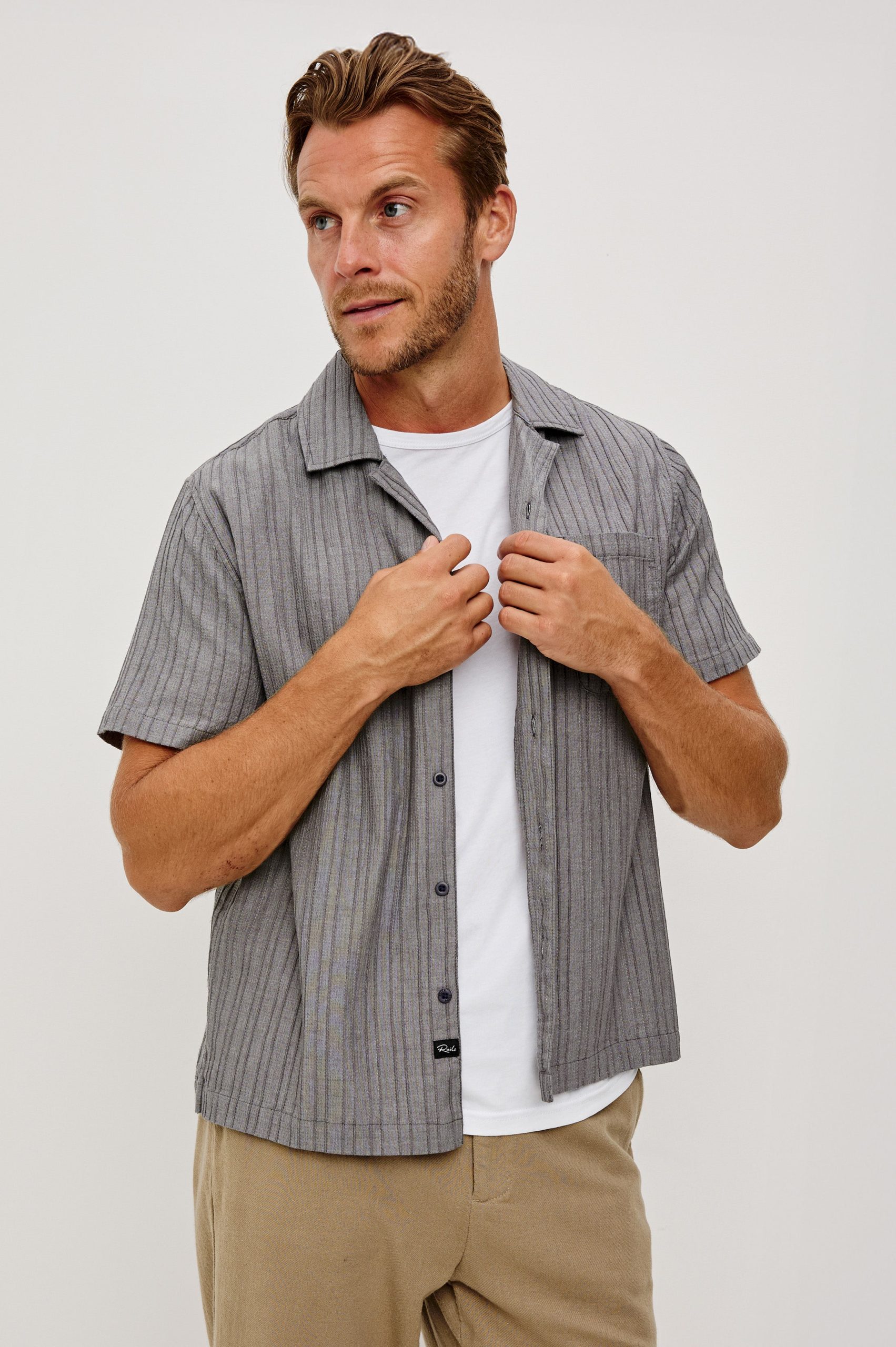 OHANA SHIRT - CHARCOAL CHAMBRAY - Image 4