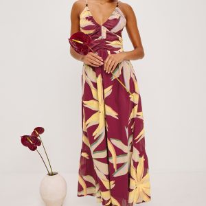 PALM DRESS - RED PALMA