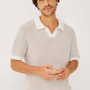 PEARSON POLO SHIRT - WHITE SANDS