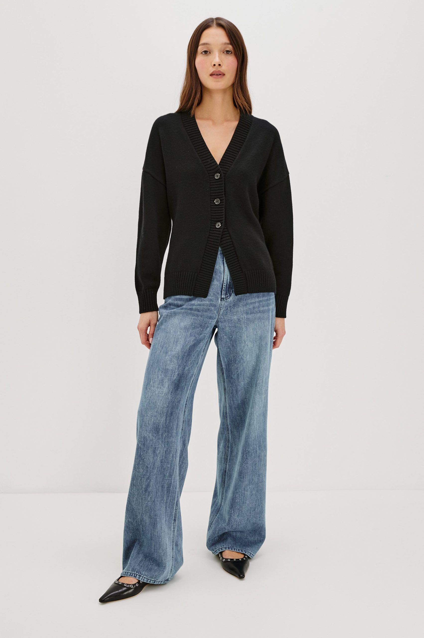 PHILIPPA CARDIGAN - BLACK - Image 3