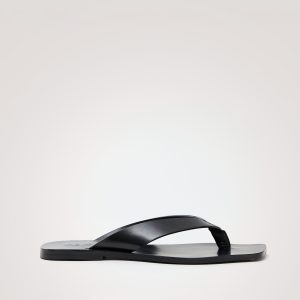 PORTO SANDAL - BLACK LEATHER
