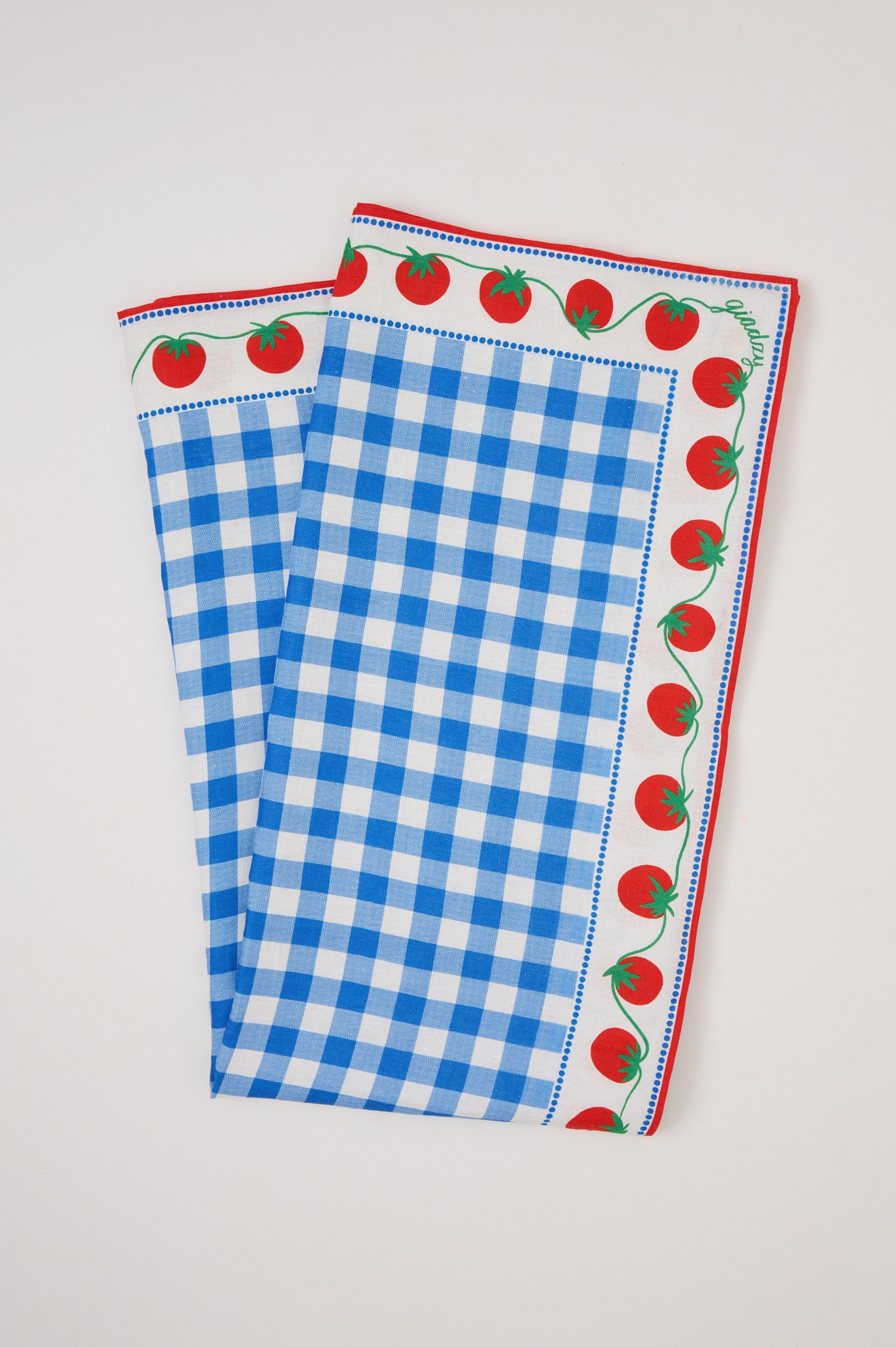 RAILS X GIADZY PRANZO TABLECLOTH - GINGHAM TOMATOES