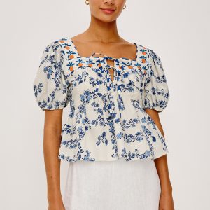 PRESLEY TOP - CERAMIC FLORAL