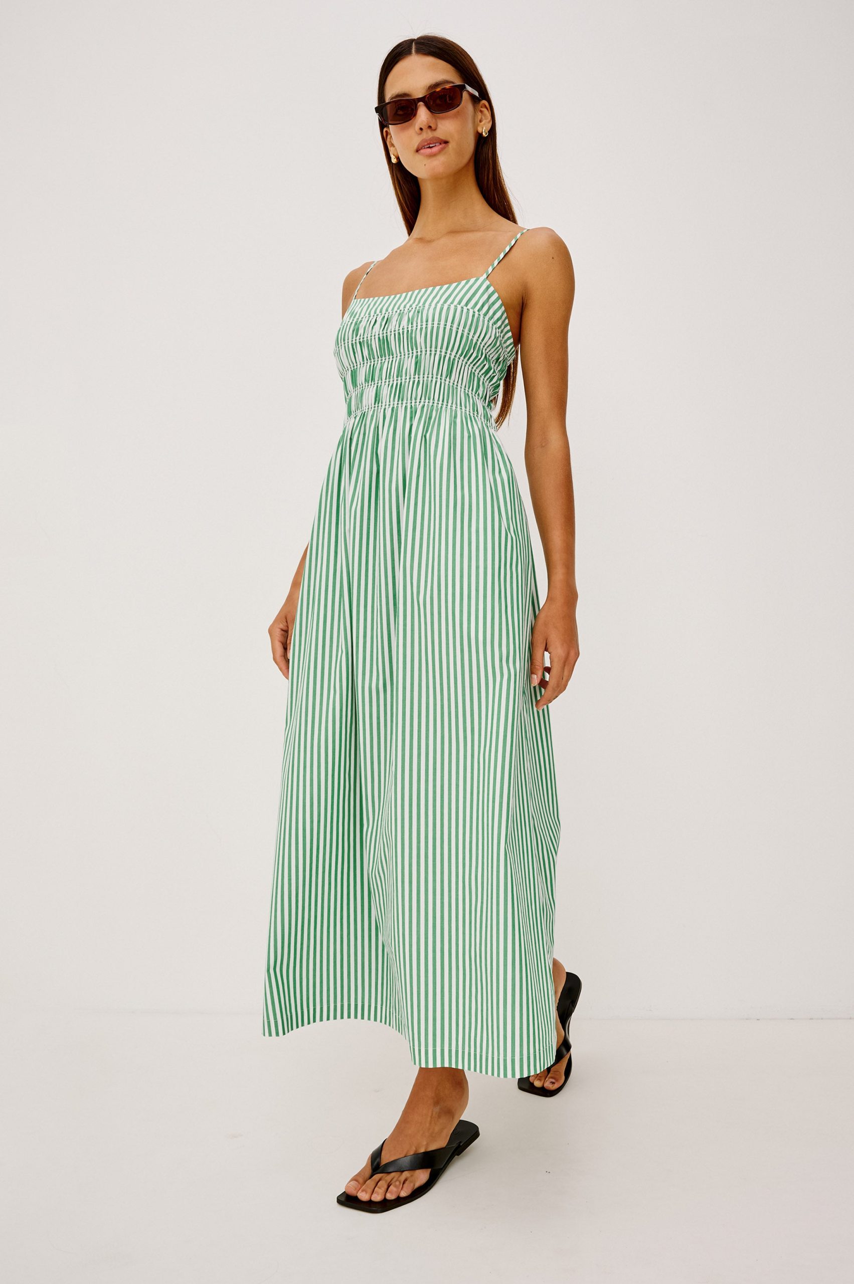 PRIMROSE DRESS - EMERALD STRIPE - Image 4