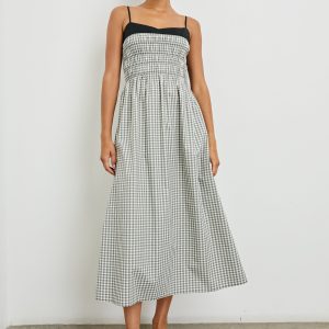 PRIMROSE DRESS - IVORY JET GINGHAM