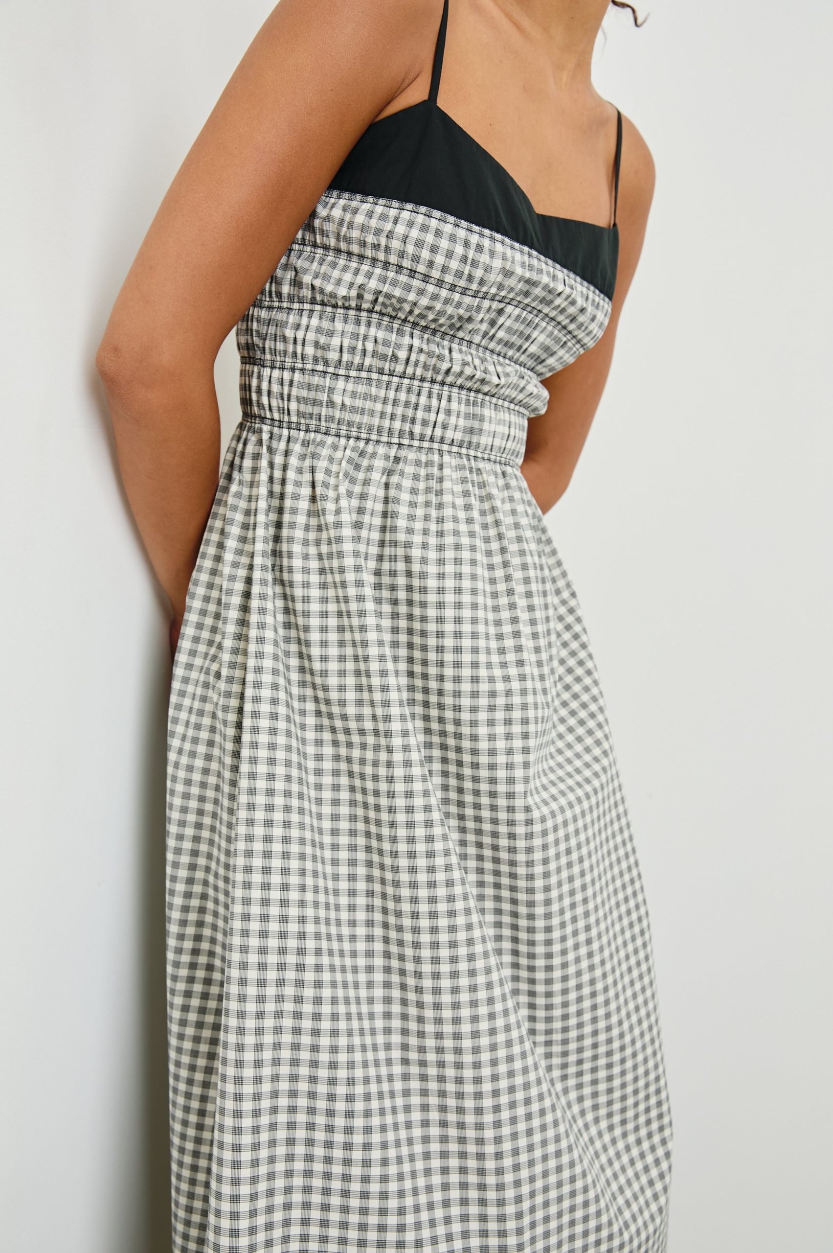PRIMROSE DRESS - IVORY JET GINGHAM - Image 2