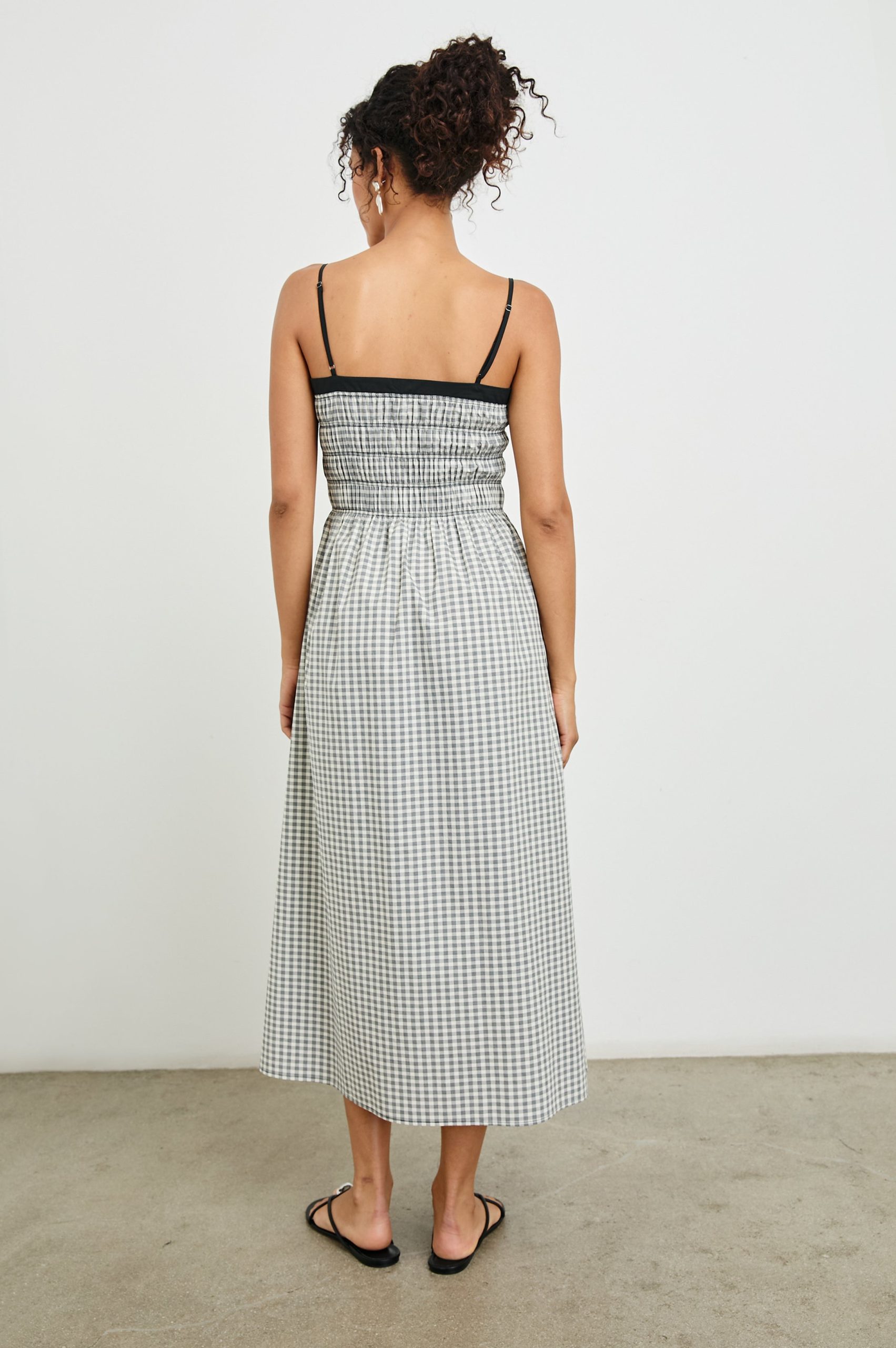 PRIMROSE DRESS - IVORY JET GINGHAM - Image 6