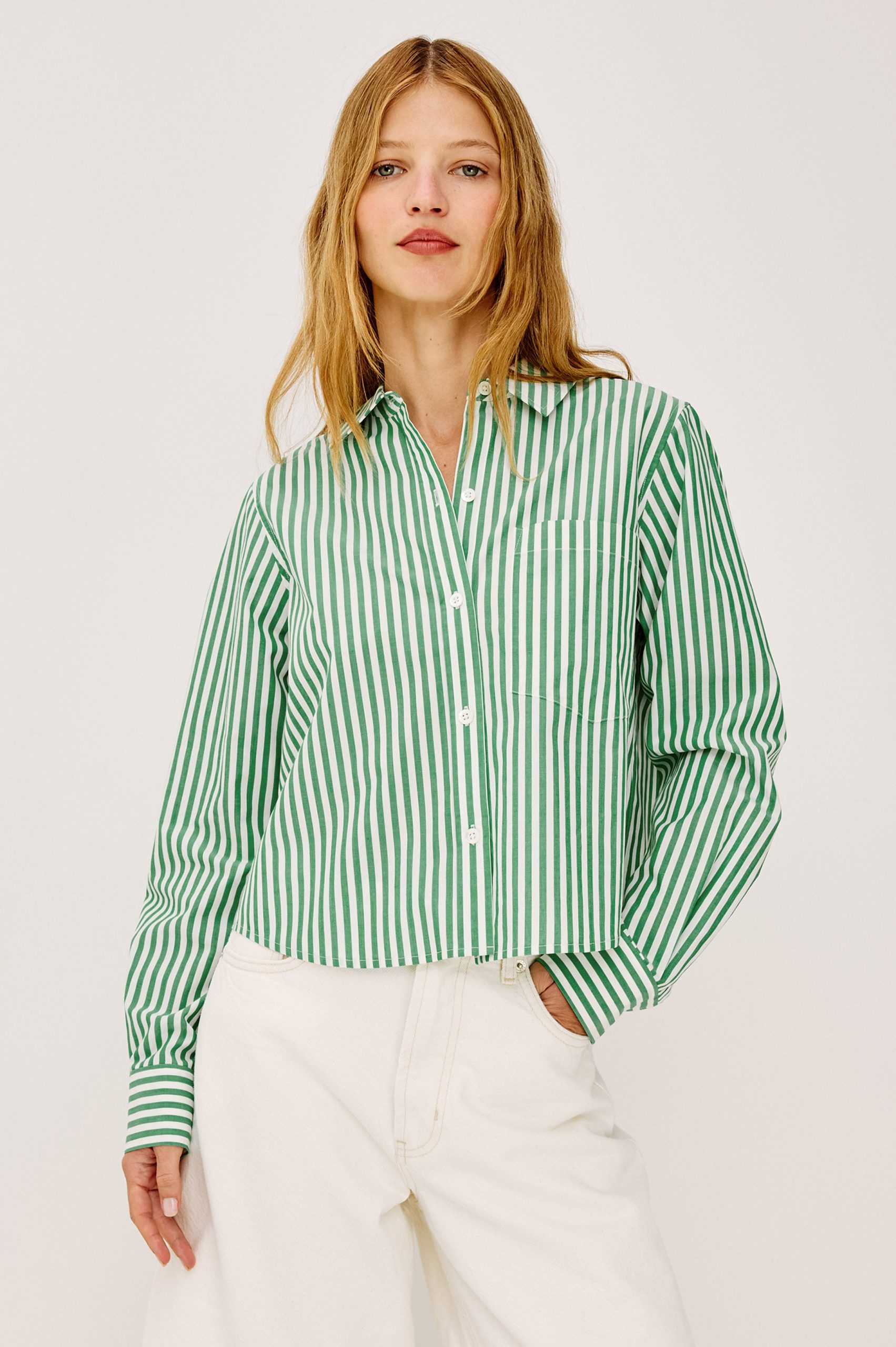 RAMY SHIRT - EMERALD STRIPE