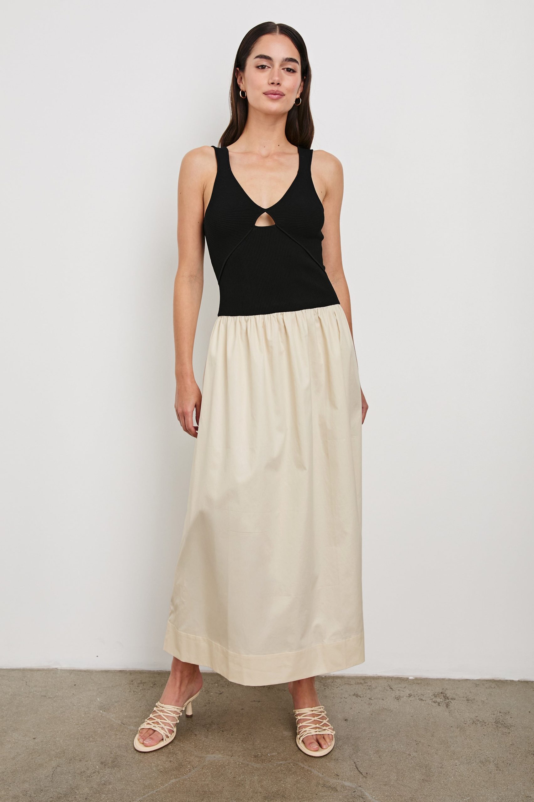 RAQUEL DRESS - BLACK IVORY