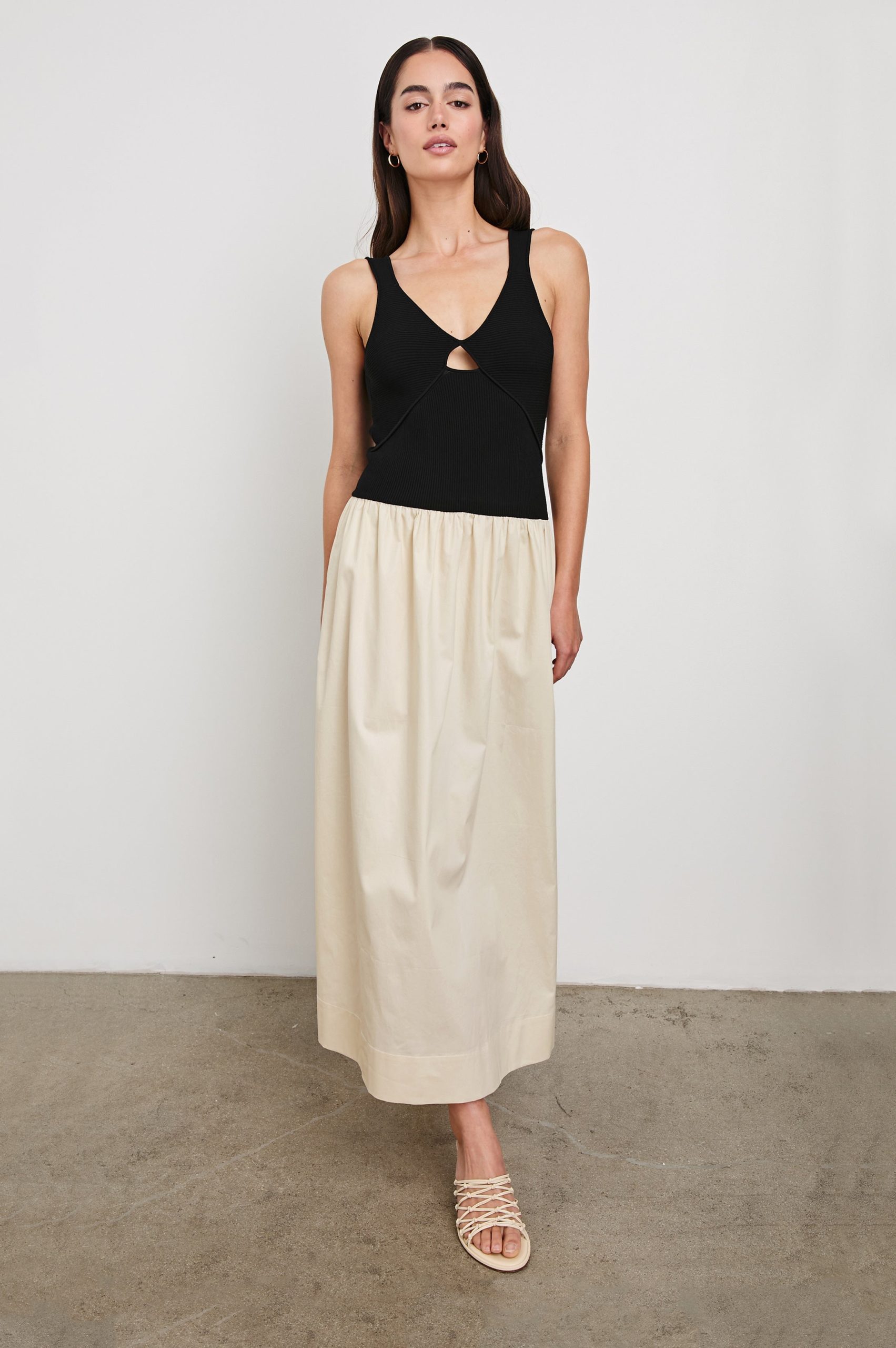 RAQUEL DRESS - BLACK IVORY - Image 4