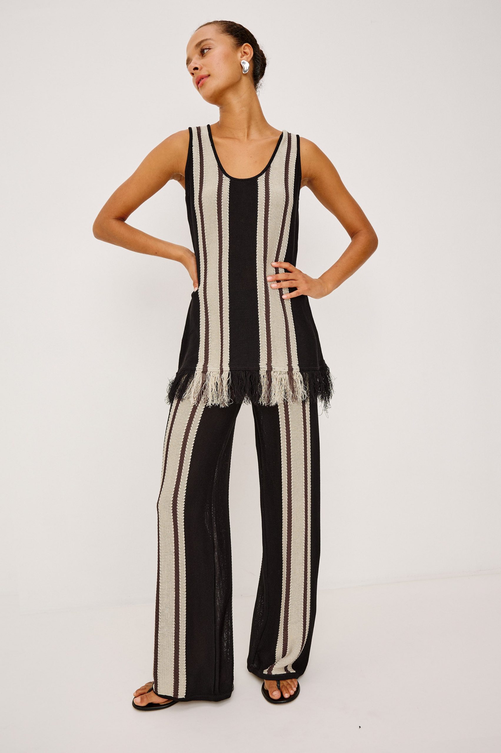 RENEE PANT - ESPRESSO STRIPE - Image 3