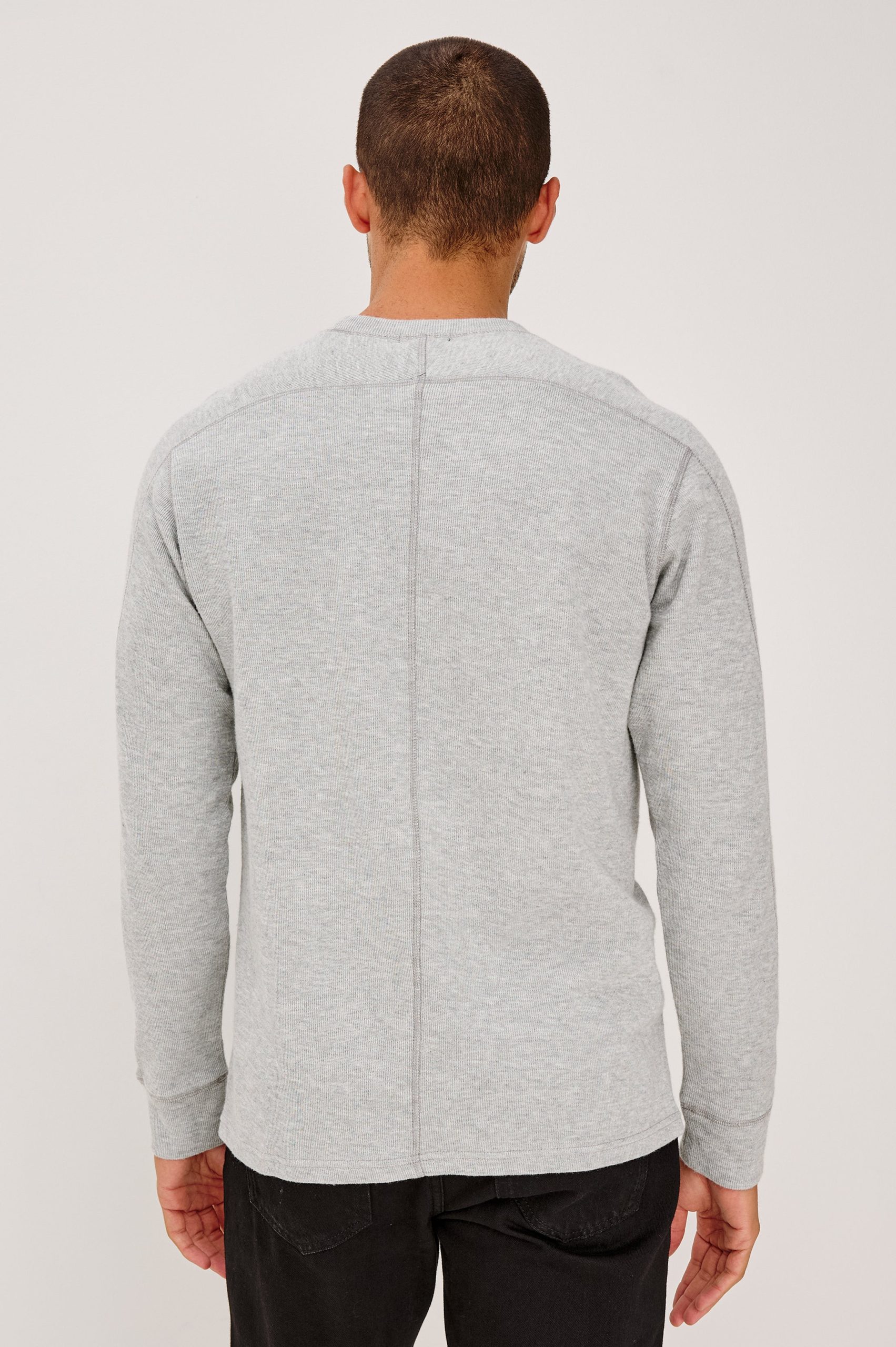 RHEESE LONG SLEEVE TEE - GREY HEATHER - Image 9