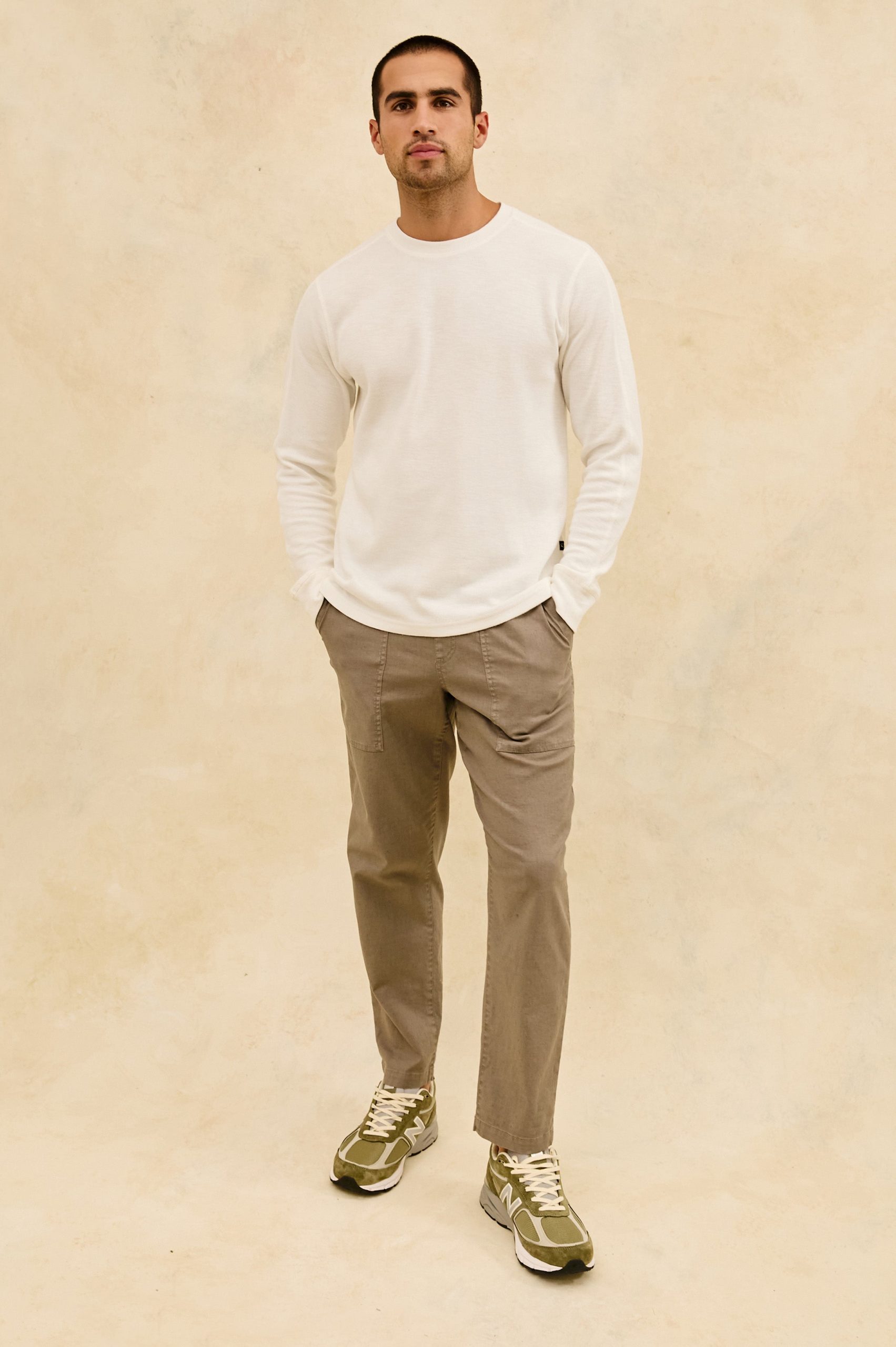 RHEESE LONG SLEEVE TEE - WHITECAP - Image 2