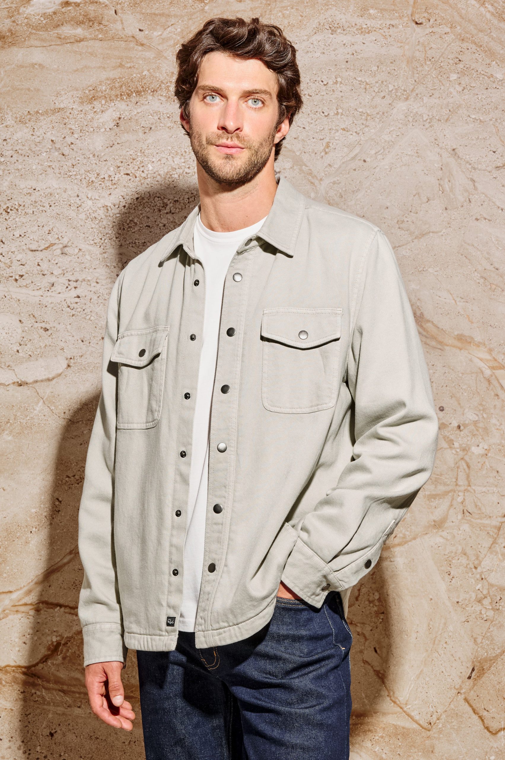 RHETT SHIRT JACKET - STONE - Image 6