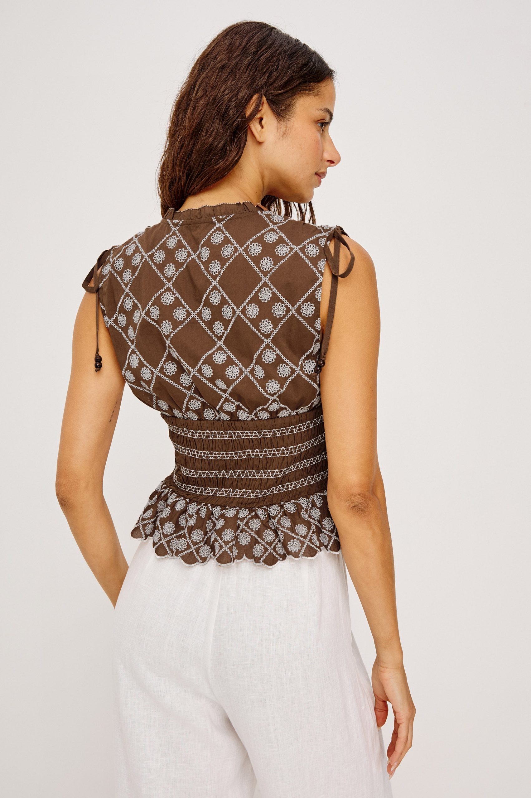 RIZZO TOP - COCOA DAISY EMBROIDERY - Image 5