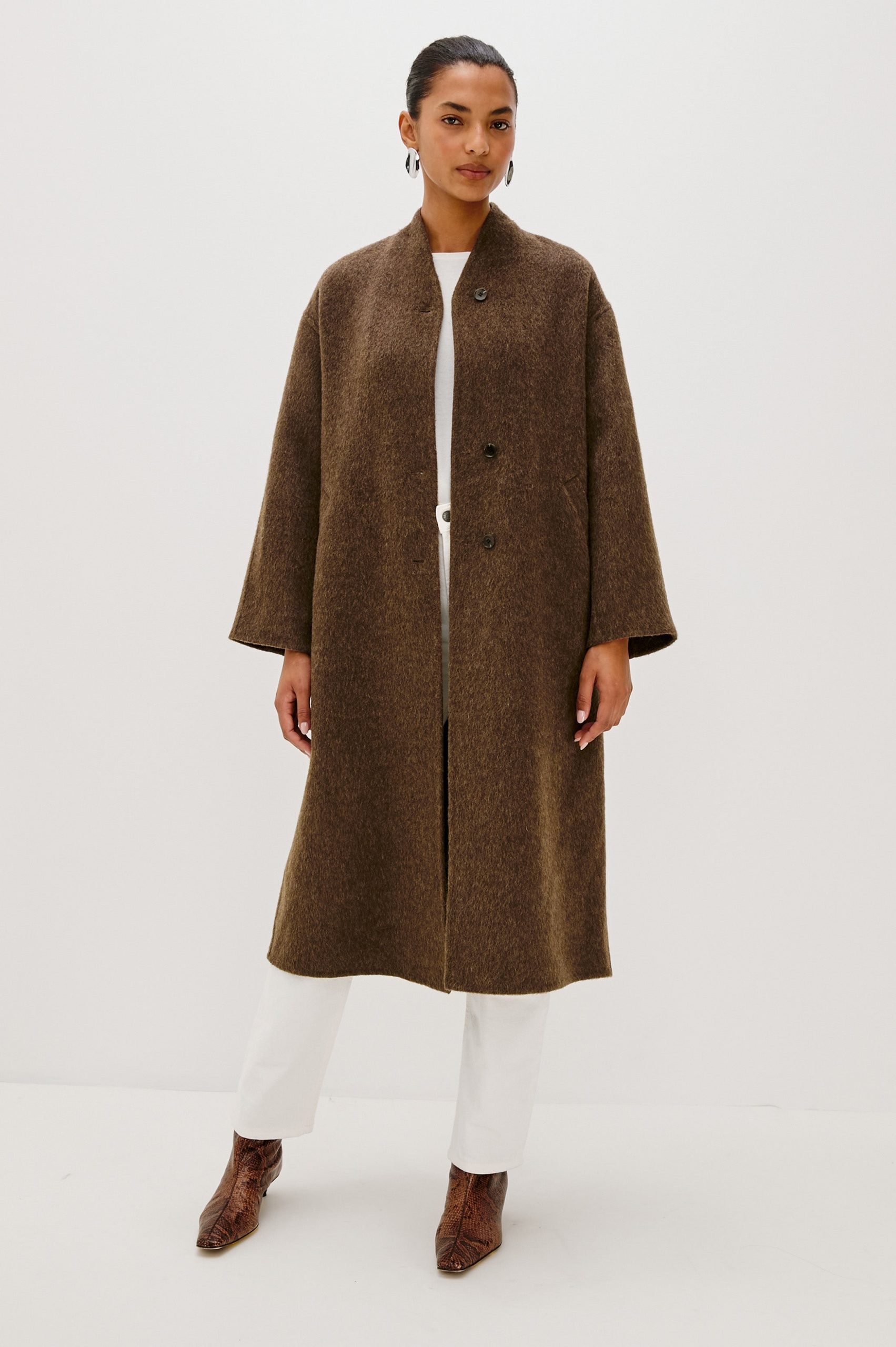ROLAND COAT - HEATHER UMBER - Image 3
