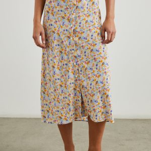 ROSETTA SKIRT - PAPAYA FLOWERS