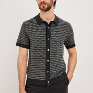 RUBIN SHIRT - CHARCOAL BLACK STRIPE
