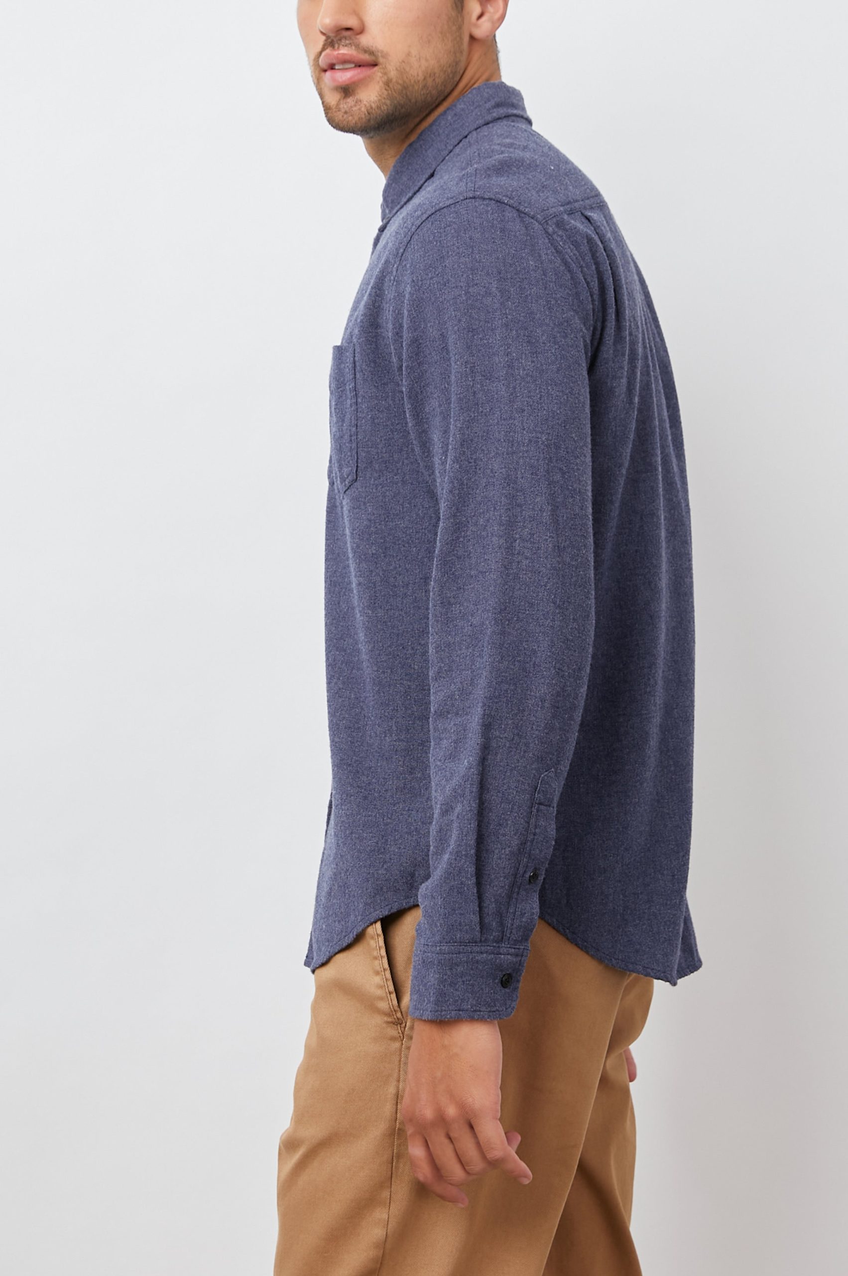 RUNSON SHIRT - HEATHER BLUE - Image 4