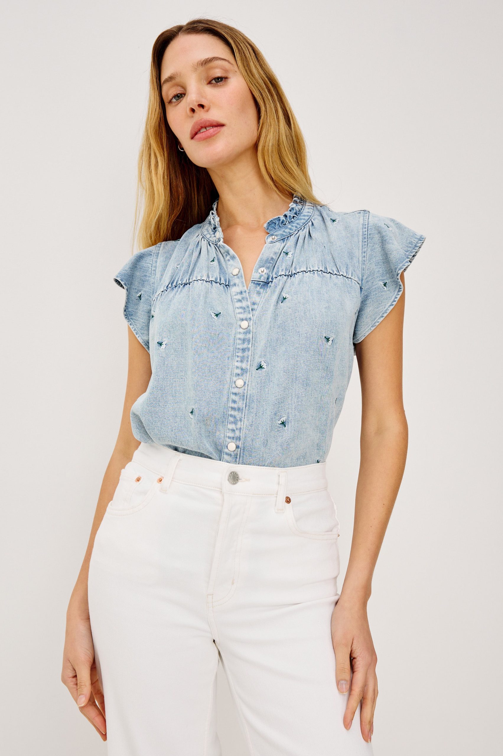 RUTHIE SHIRT - IVORY CARNATIONS - Image 4