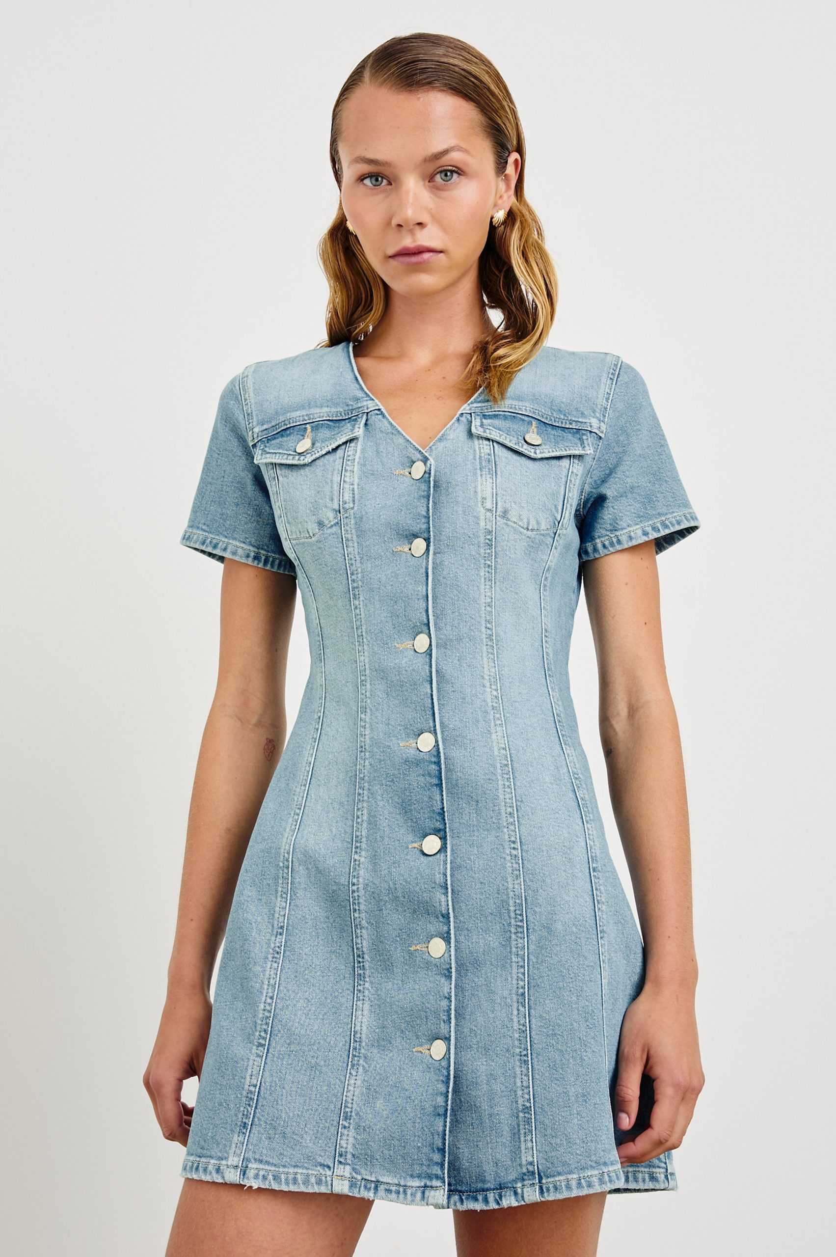 SARATOGA DRESS - FADED SEAGLASS - Image 4