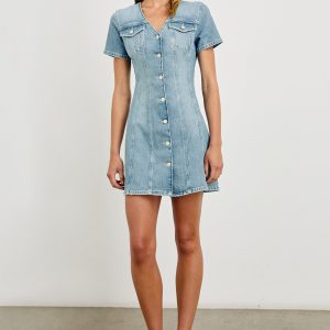 SARATOGA DRESS - FADED SEAGLASS