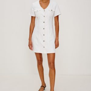 SARATOGA DRESS - SALT WHITE