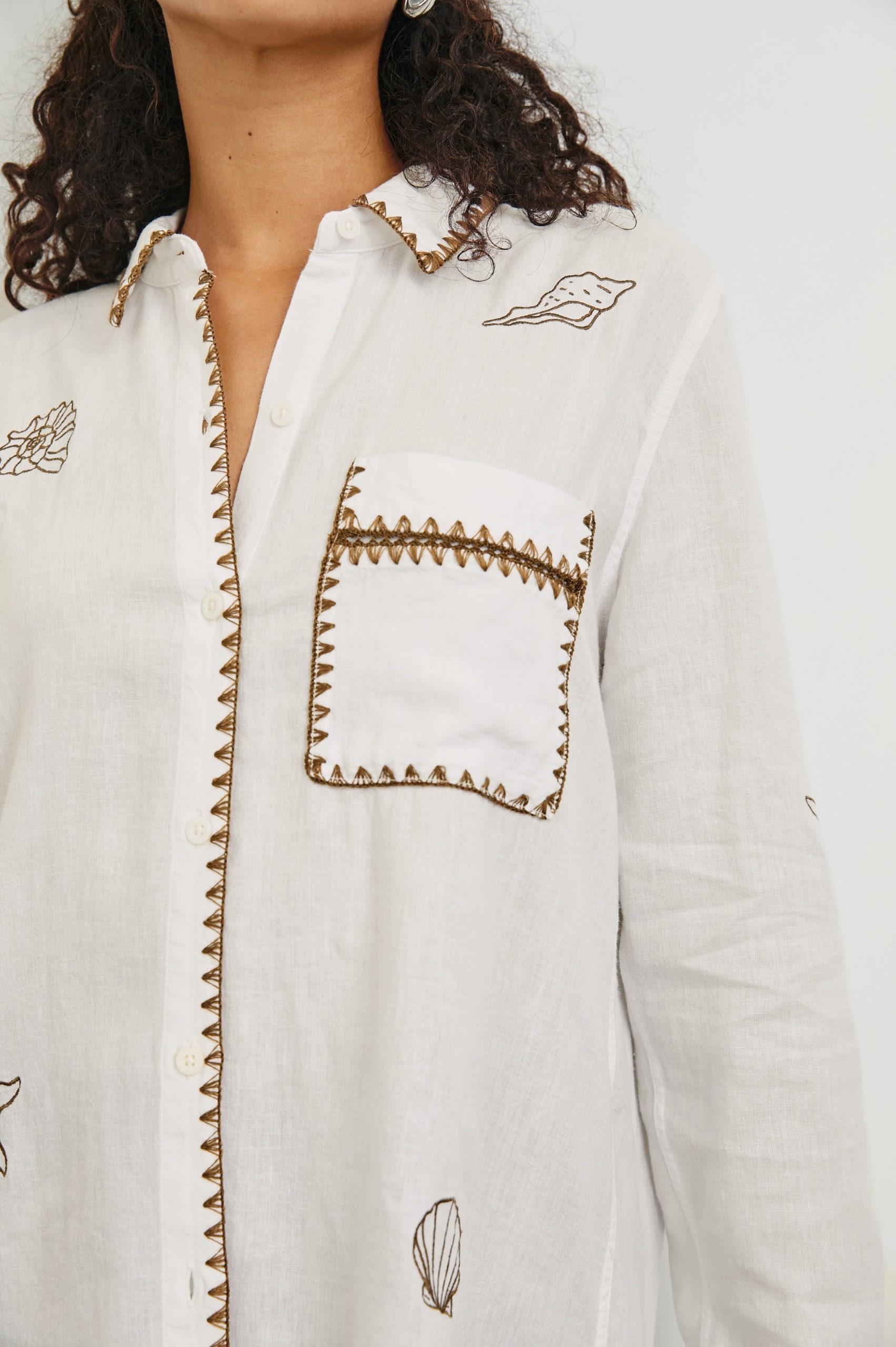 SAYA SHIRT - WHITE MARINE EMBROIDERY - Image 2