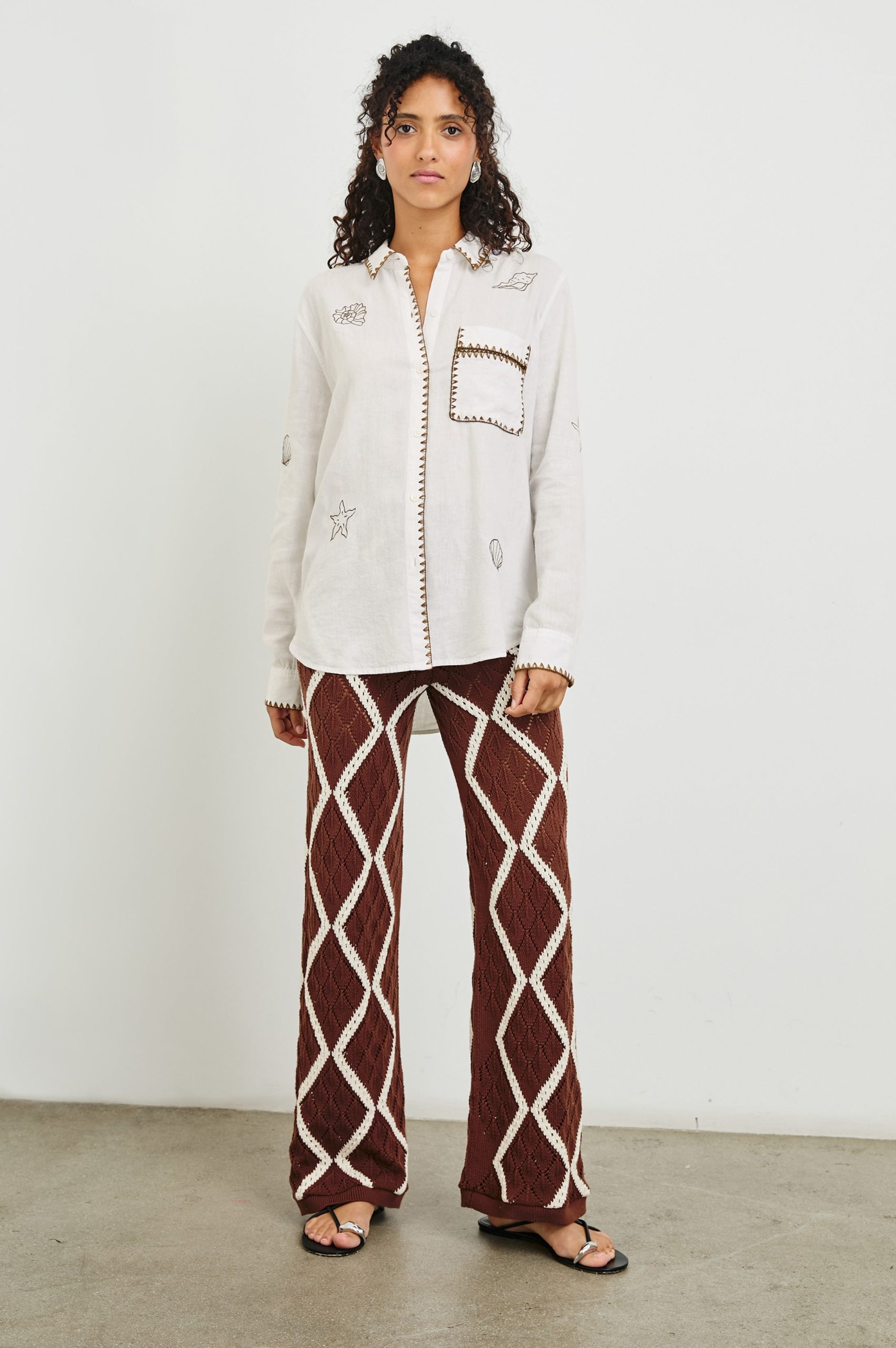 SAYA SHIRT - WHITE MARINE EMBROIDERY - Image 4
