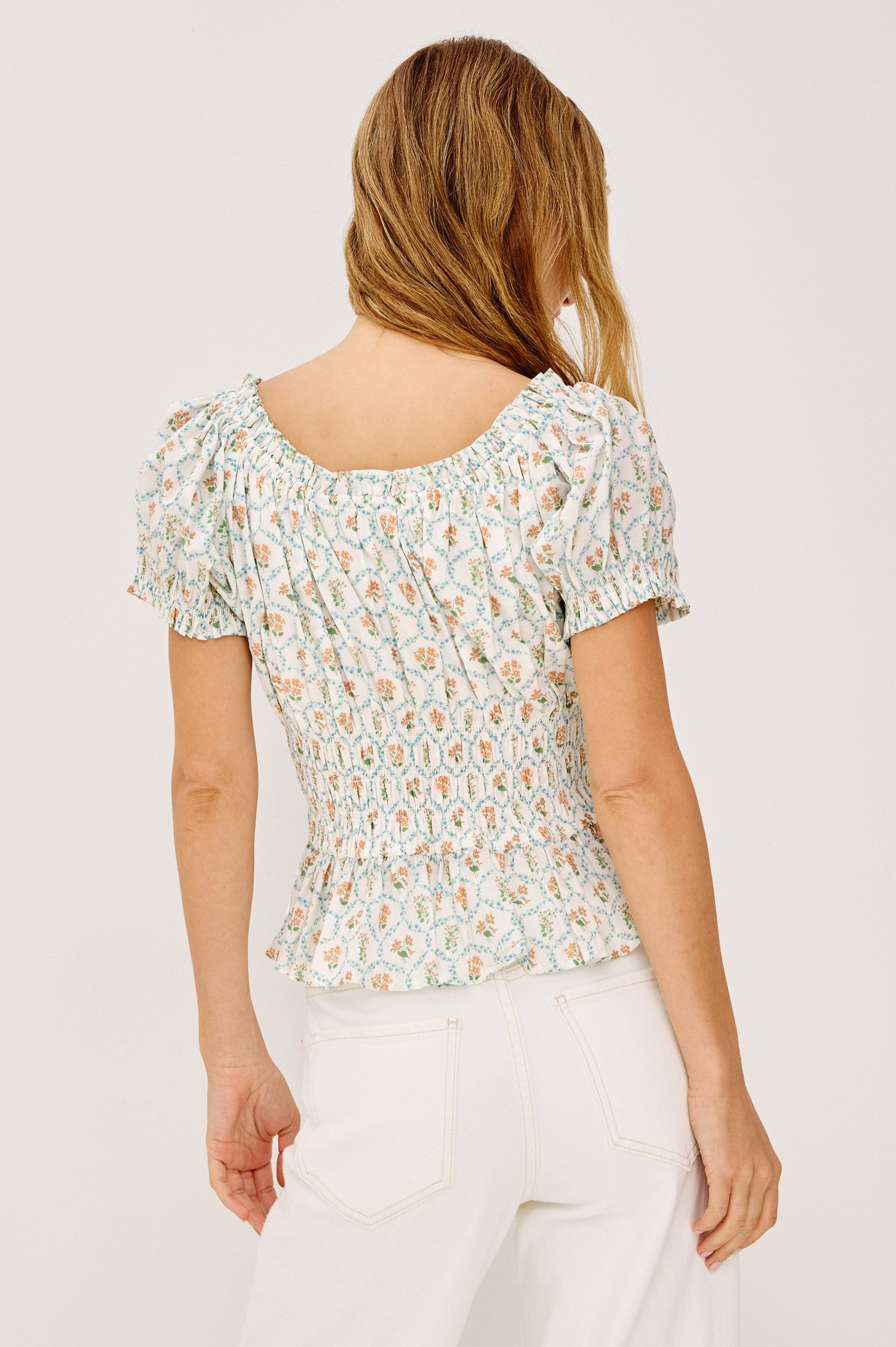 SERENA TOP - PEACH PEONY - Image 4