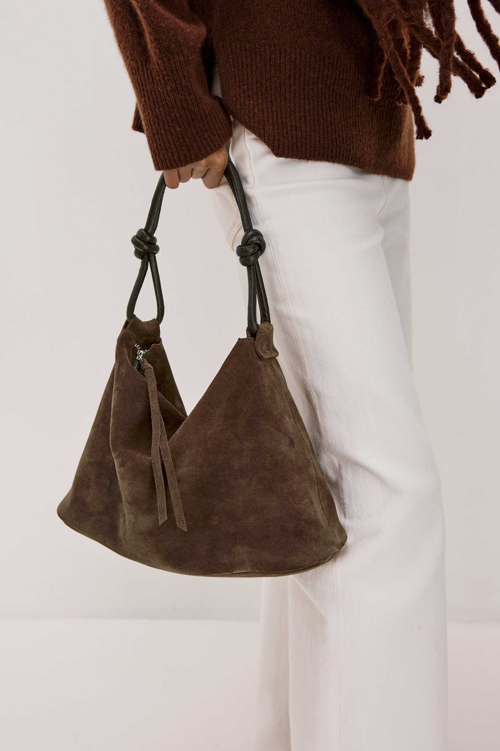 SIENA HOBO BAG - ESPRESSO SUEDE - Image 5