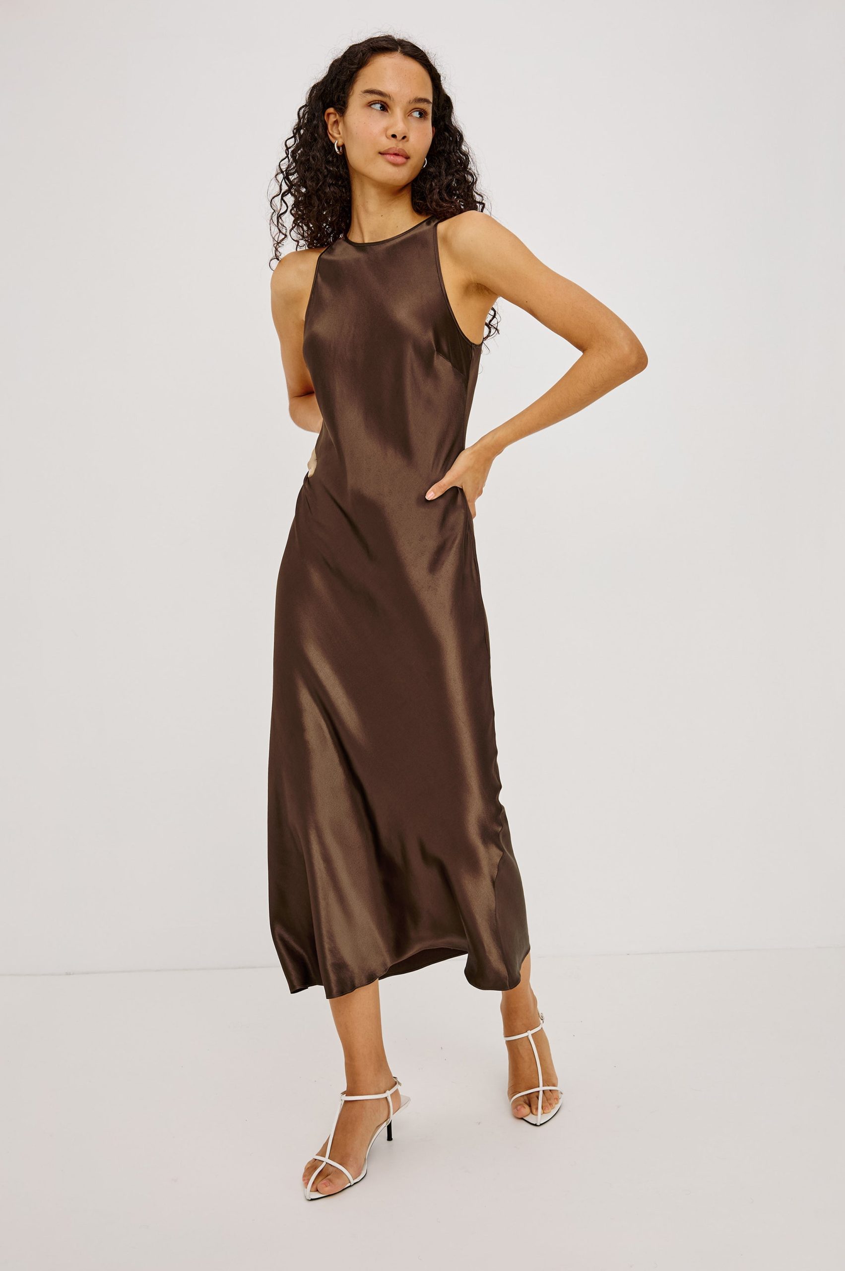 SOLENE DRESS - ESPRESSO