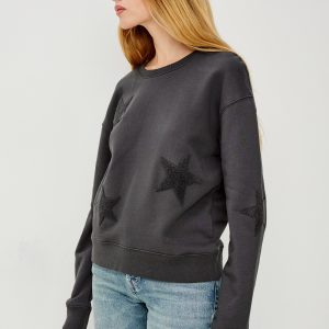SONIA SWEATSHIRT - WASHED BLACK