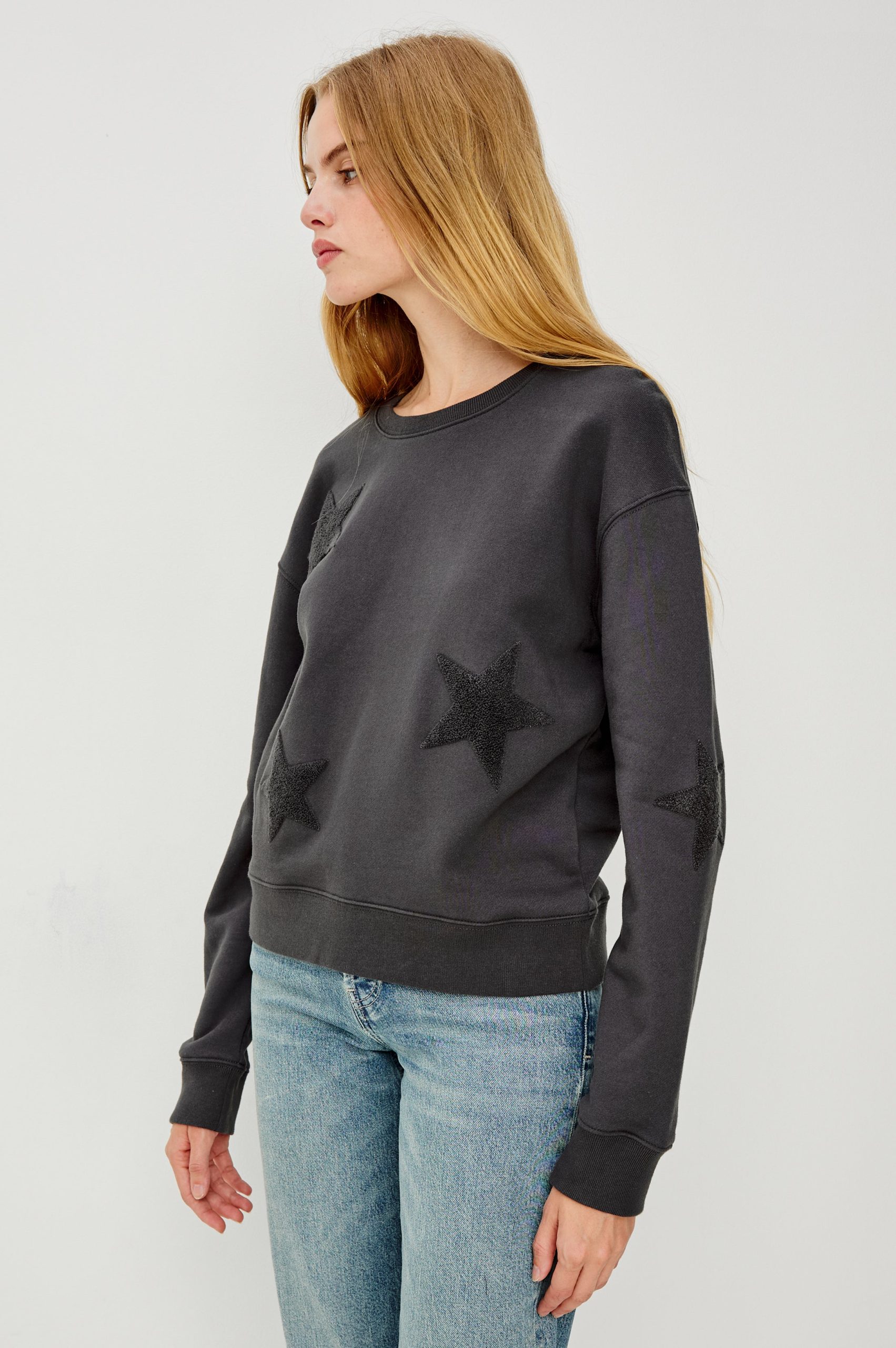 SONIA SWEATSHIRT - WASHED BLACK