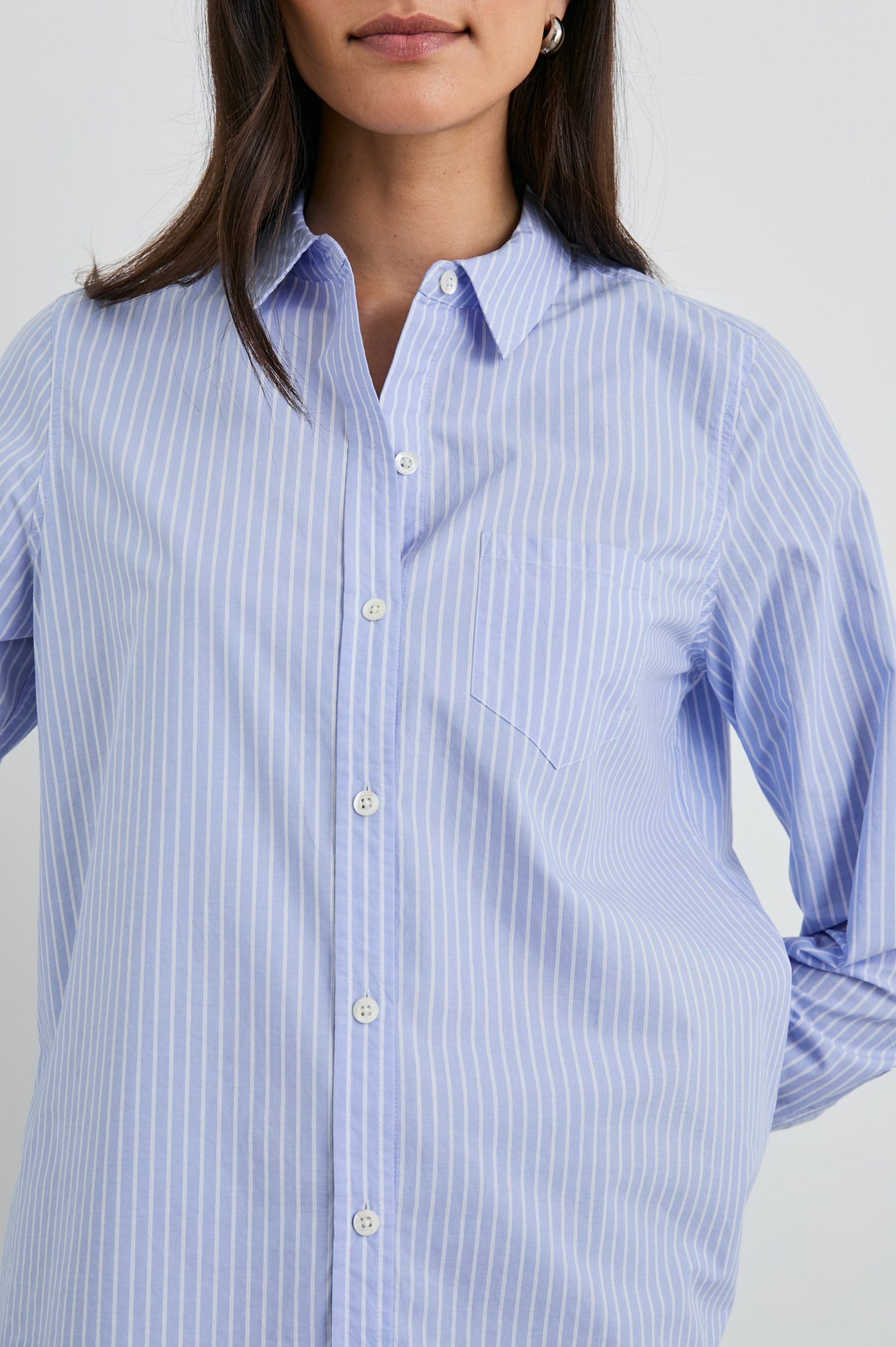 STINA SHIRT - OXFORD WHITE STRIPE - Image 2