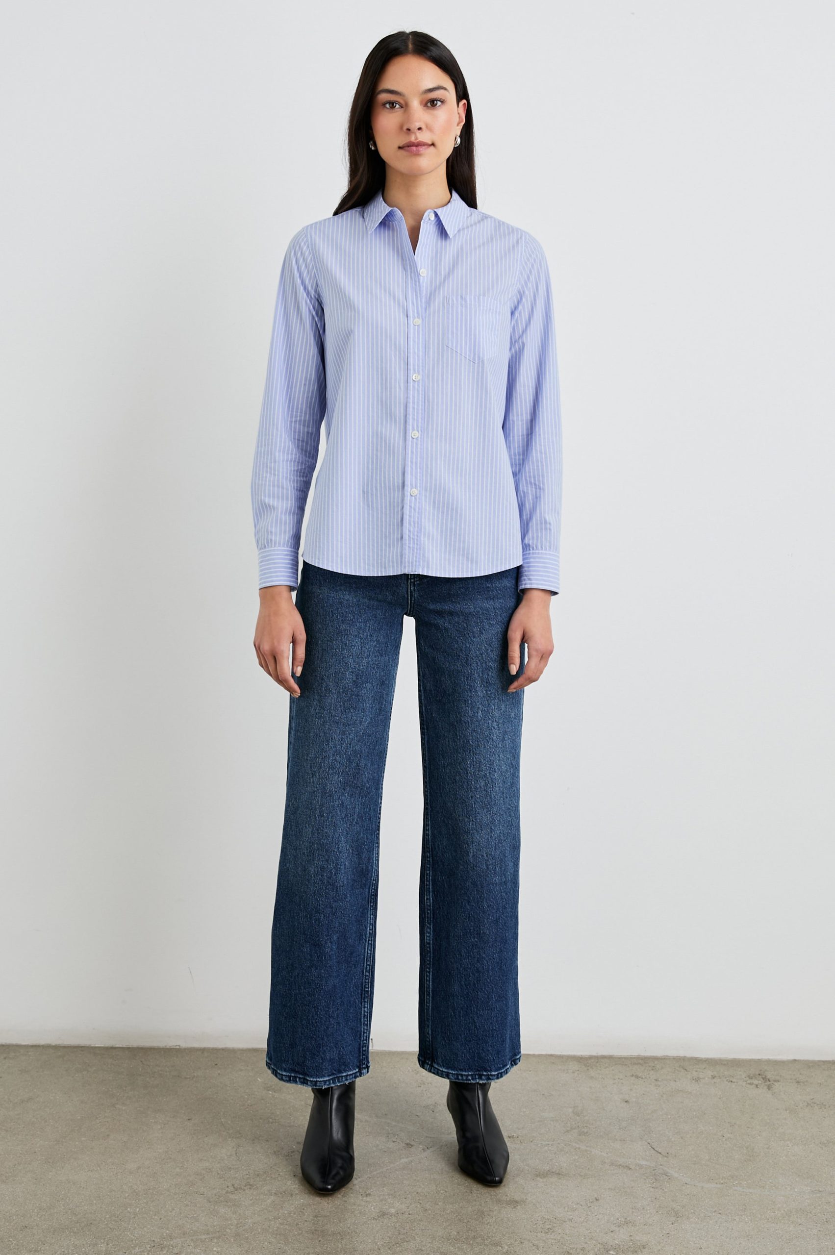 STINA SHIRT - OXFORD WHITE STRIPE - Image 5