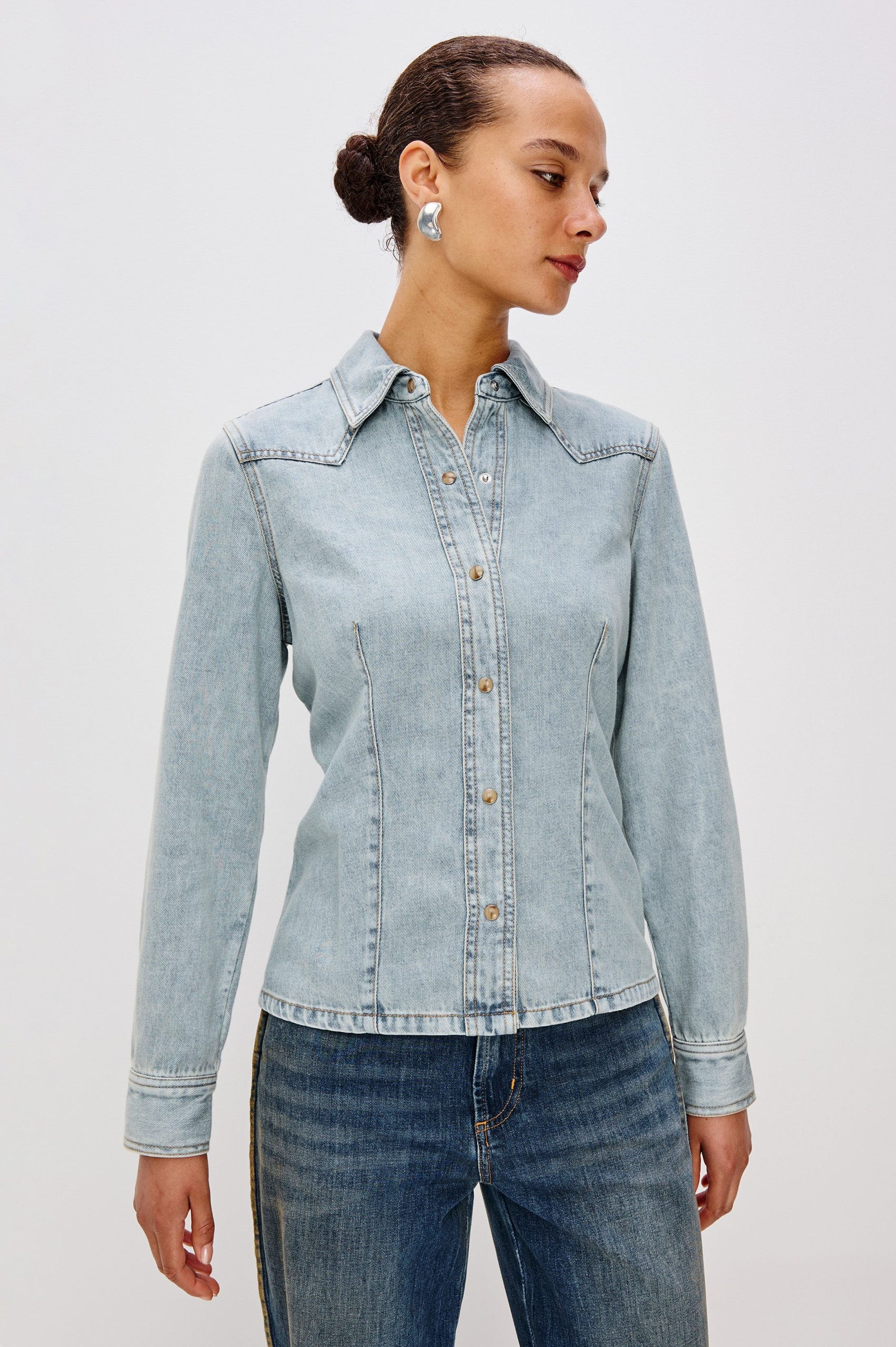 TAIANA SHIRT - BLEACHED INDIGO