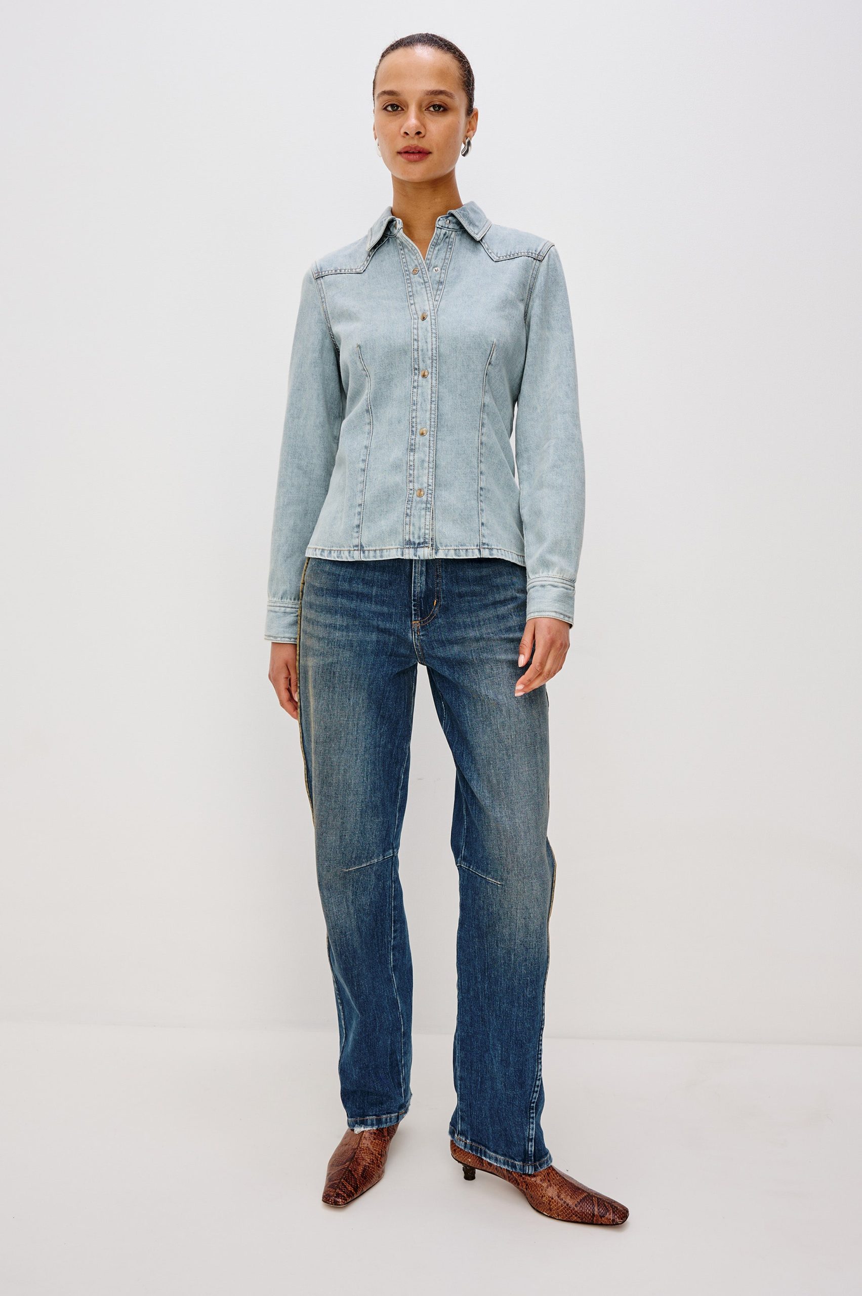 TAIANA SHIRT - BLEACHED INDIGO - Image 4