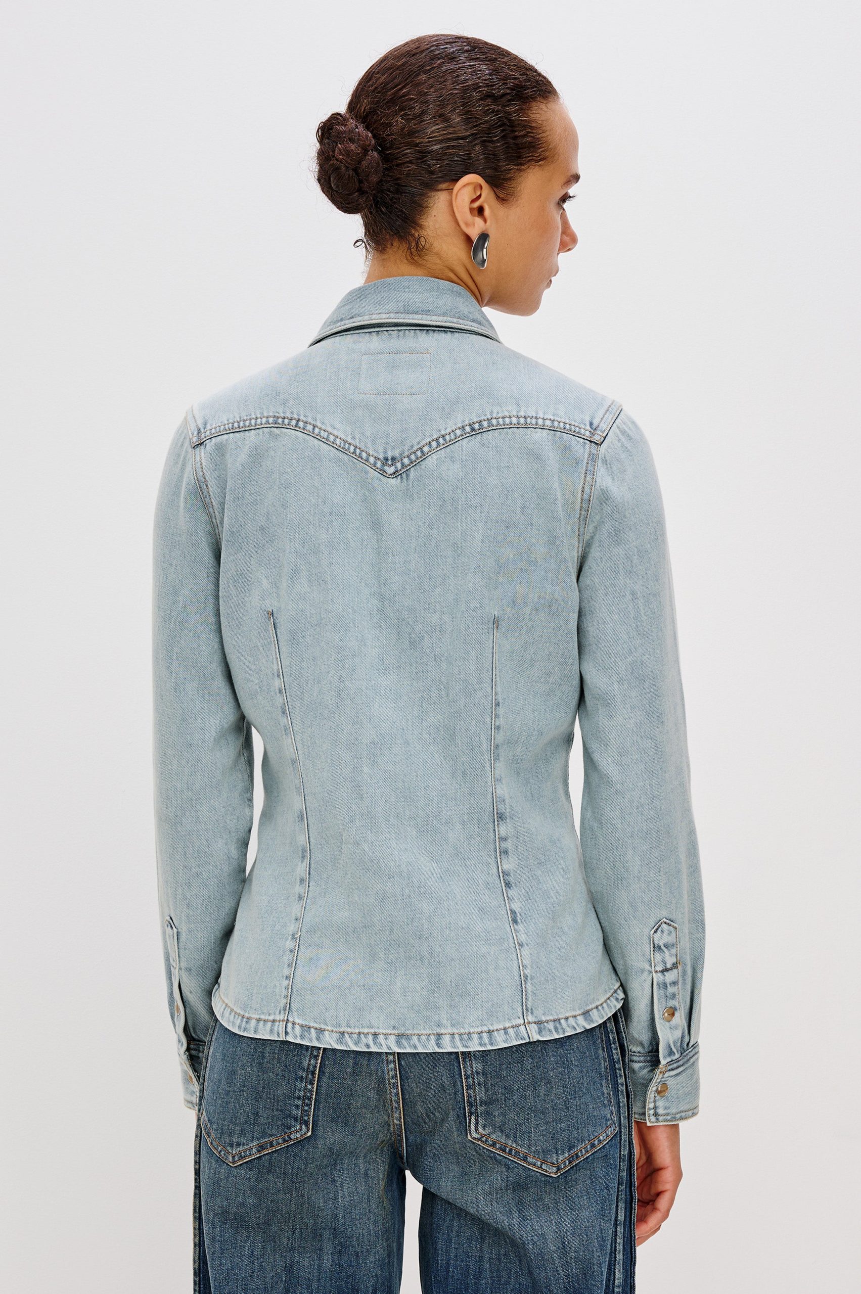 TAIANA SHIRT - BLEACHED INDIGO - Image 5