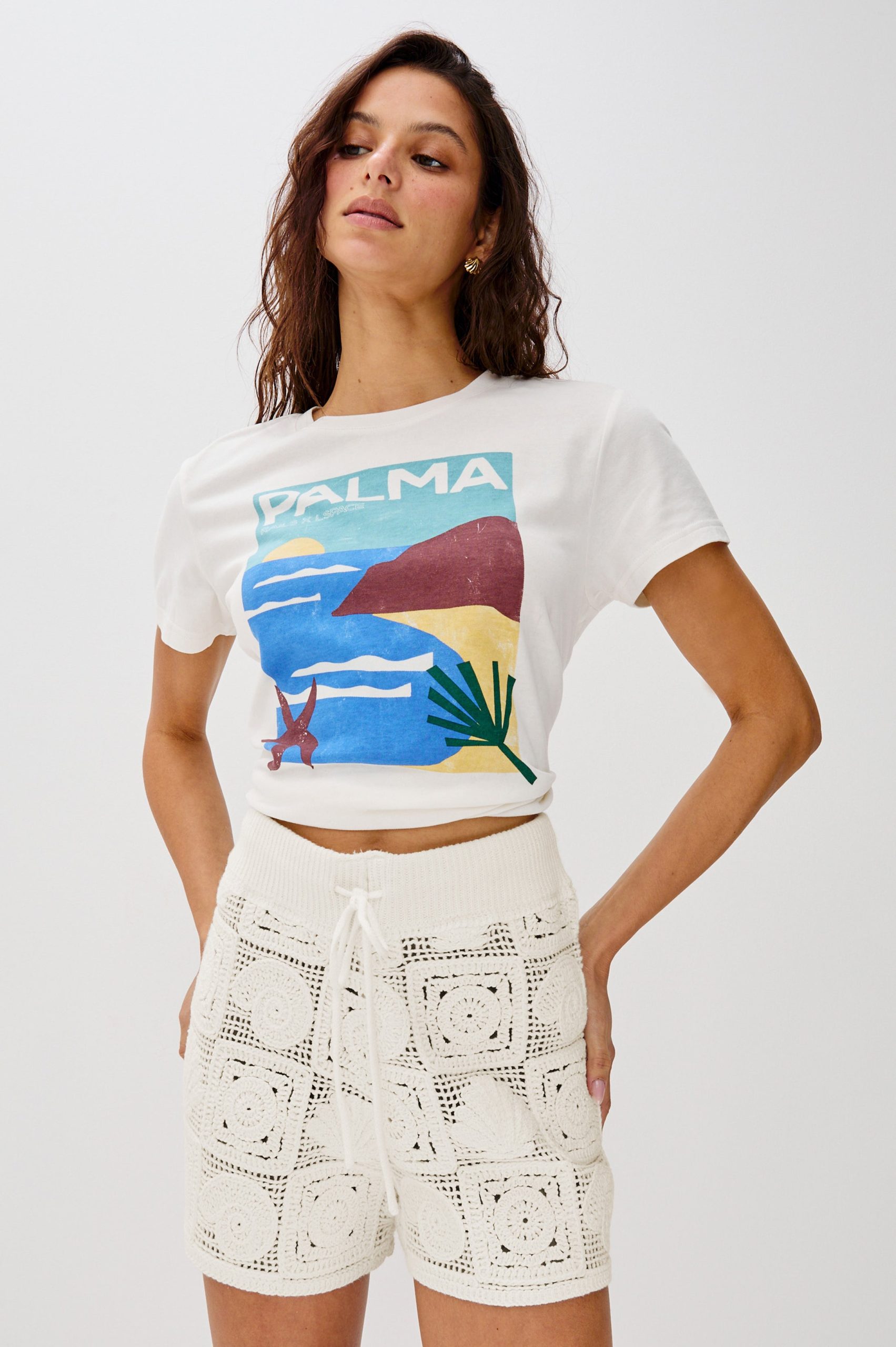 RAILS X LSPACE CLASSIC CREW NECK T-SHIRT - PALMA