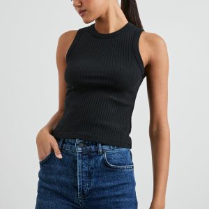 THE RACER TANK - TRUE BLACK