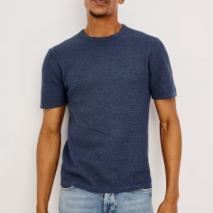 THEO SHORT SLEEVE SWEATER - HARBOUR