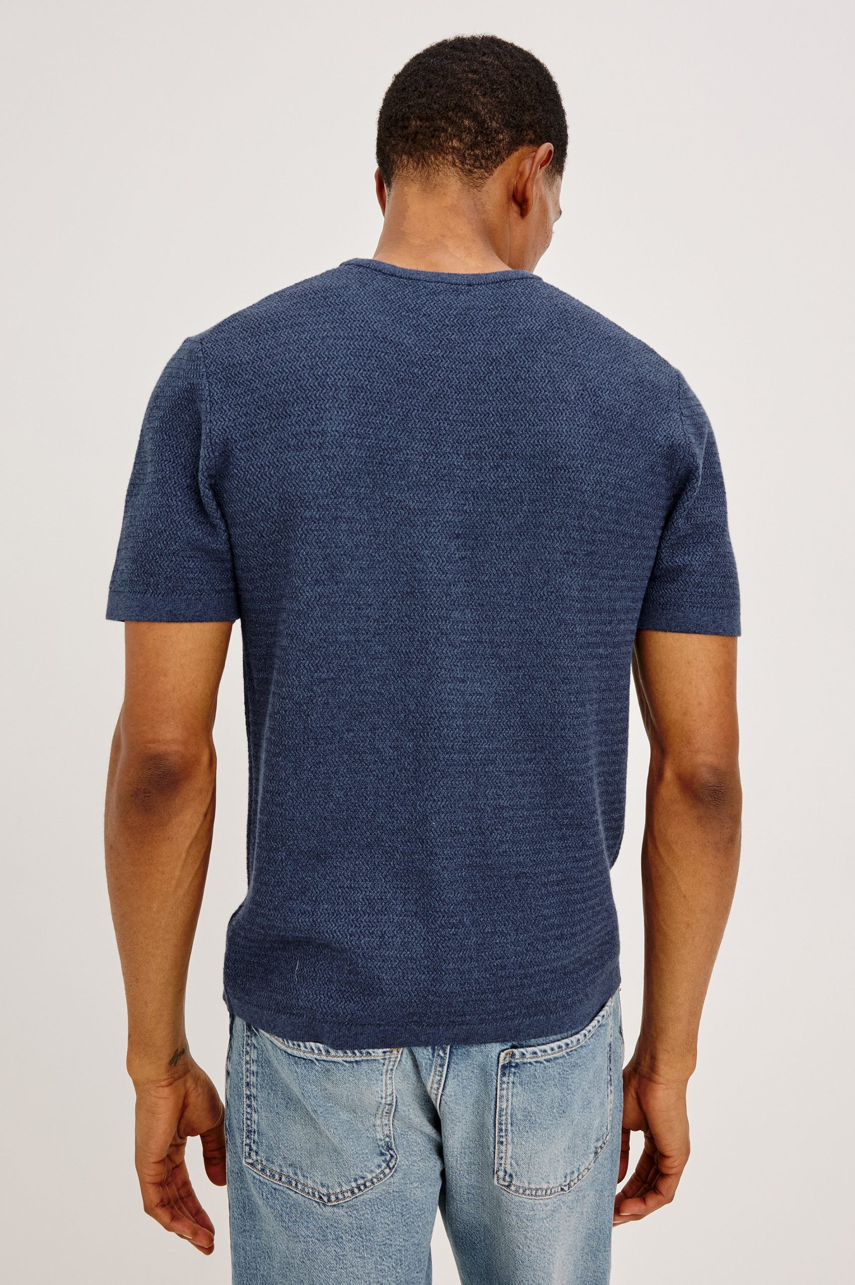 THEO SHORT SLEEVE SWEATER - HARBOUR - Image 5